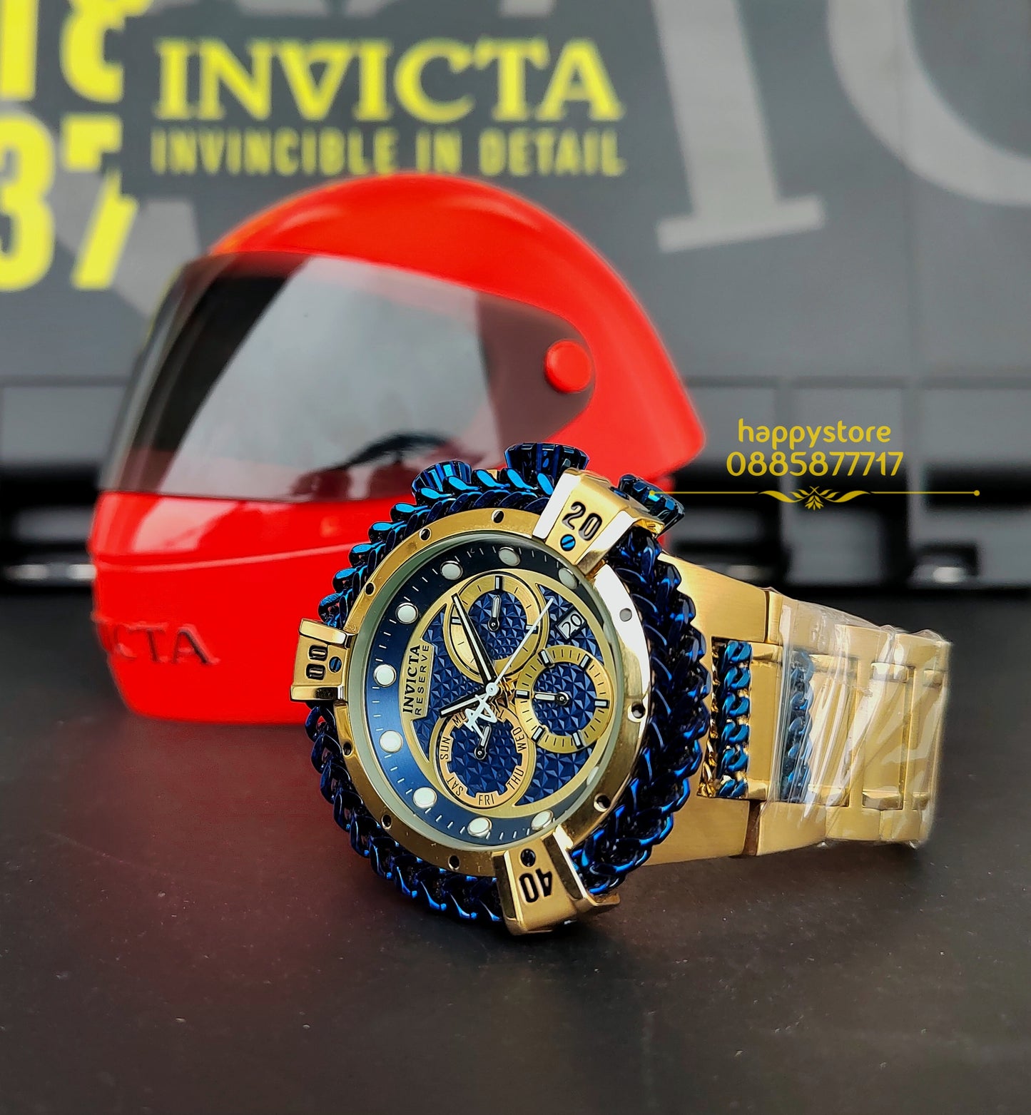 INVICTA Hercules Gold and Blue 56 mm