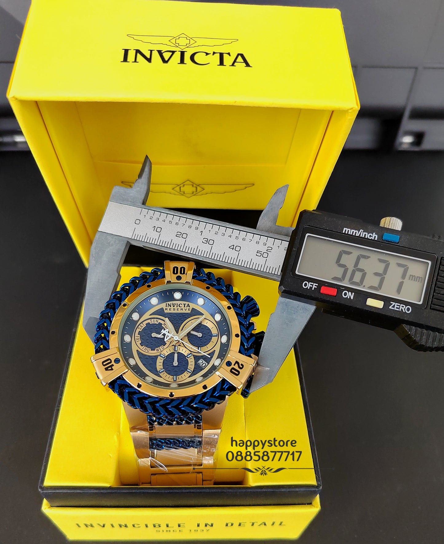 INVICTA Hercules Gold and Blue 56 mm