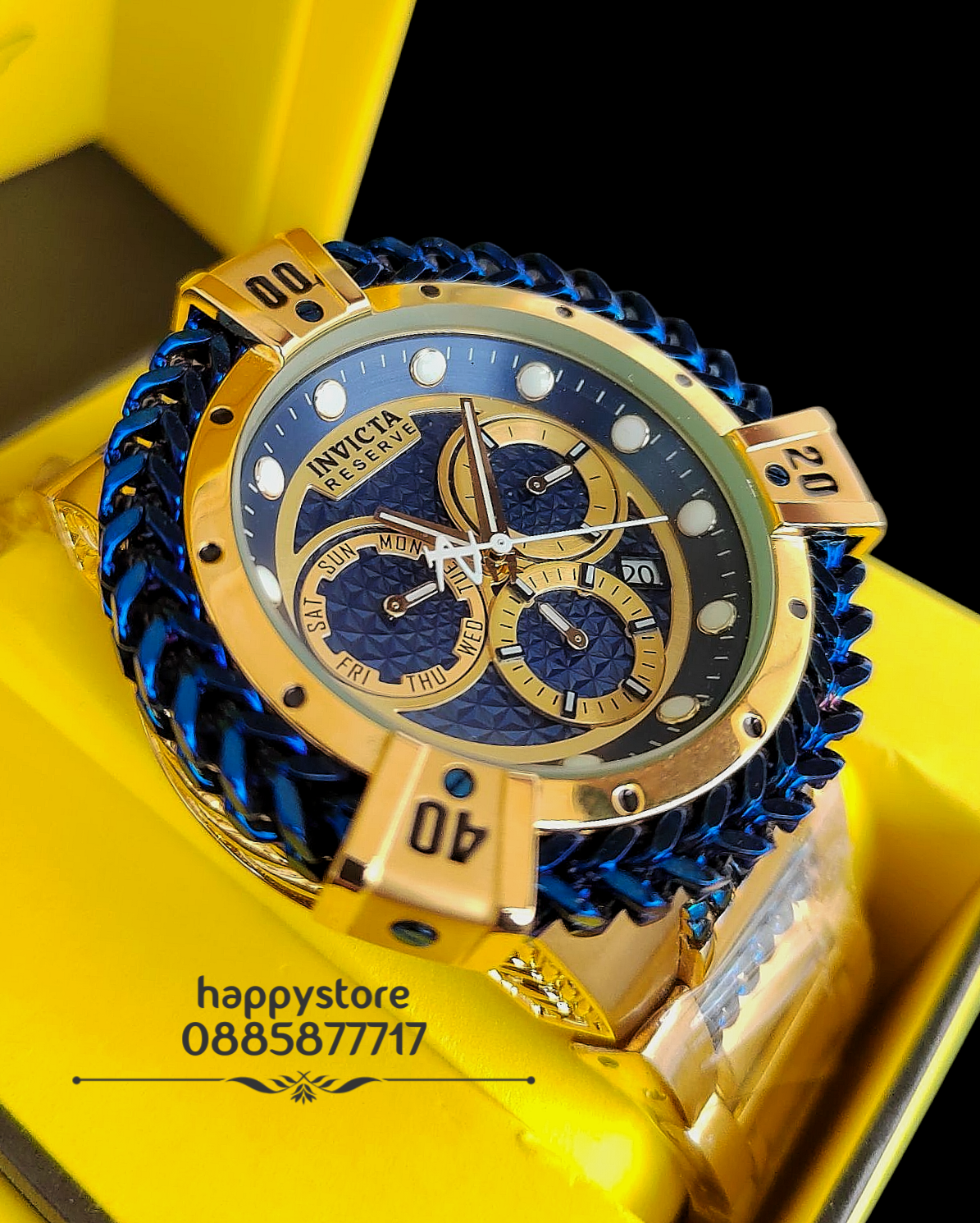 INVICTA Hercules Gold and Blue 56 mm