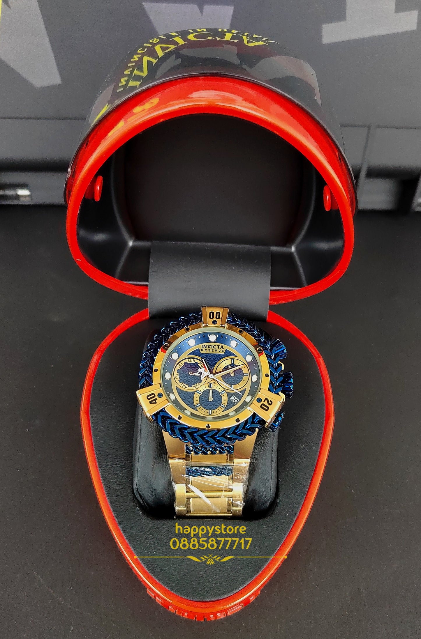 INVICTA Hercules Gold and Blue 56 mm