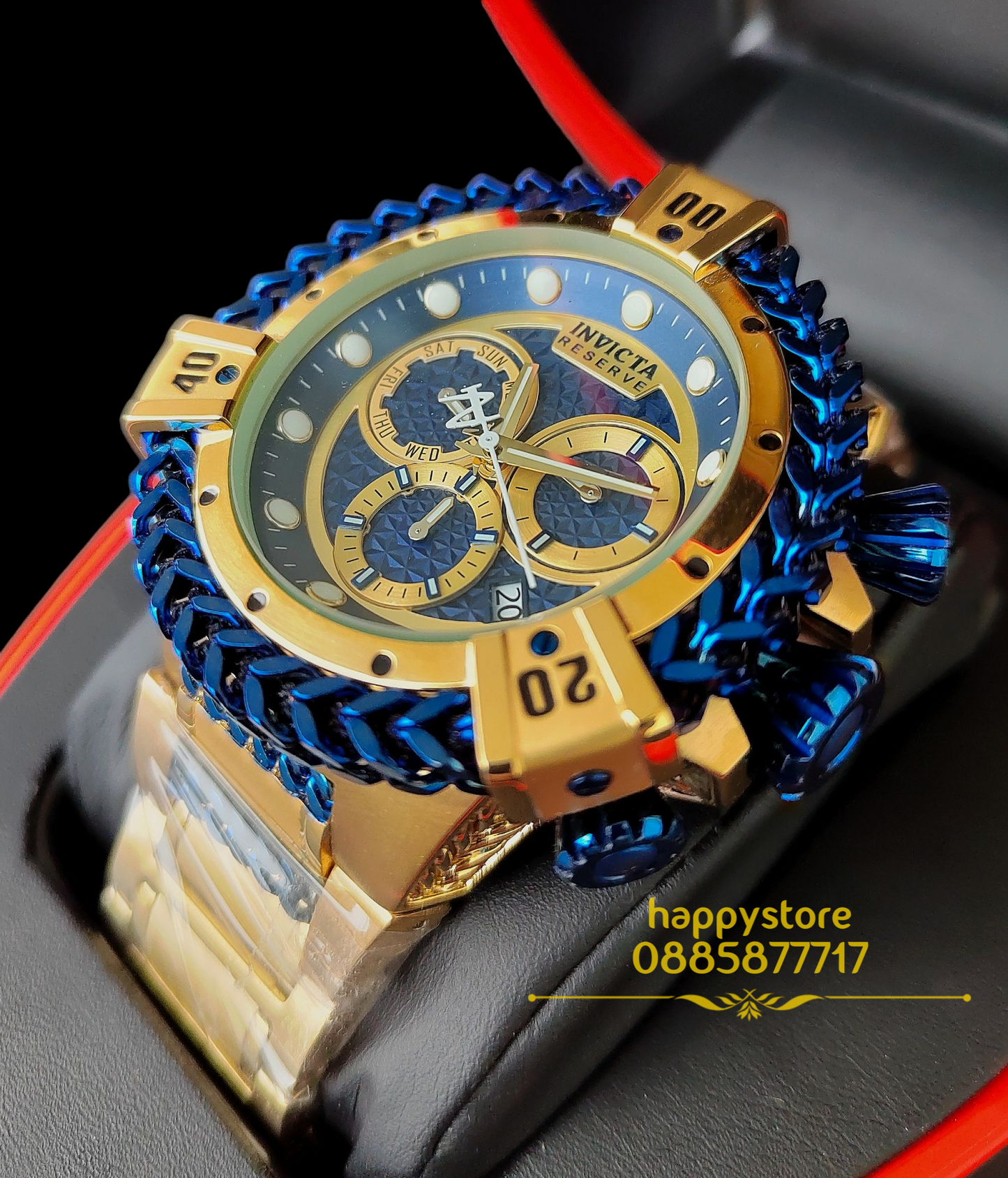INVICTA Hercules Gold and Blue 56 mm