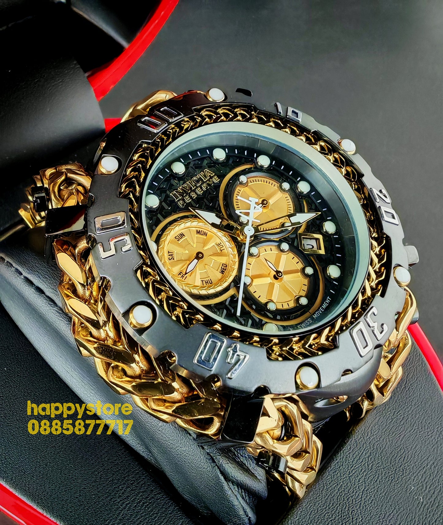 INVICTA Gladiator Black/Gold 60 mm