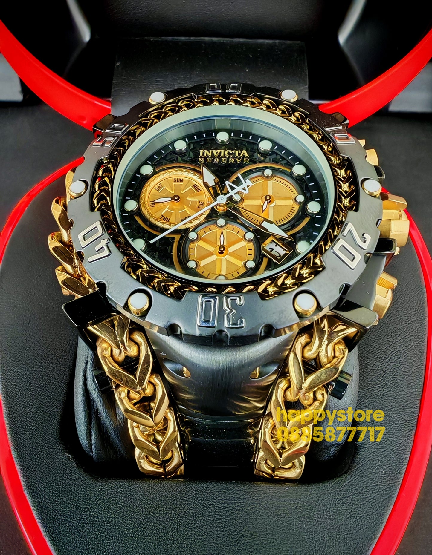 INVICTA Gladiator Black/Gold 60 mm