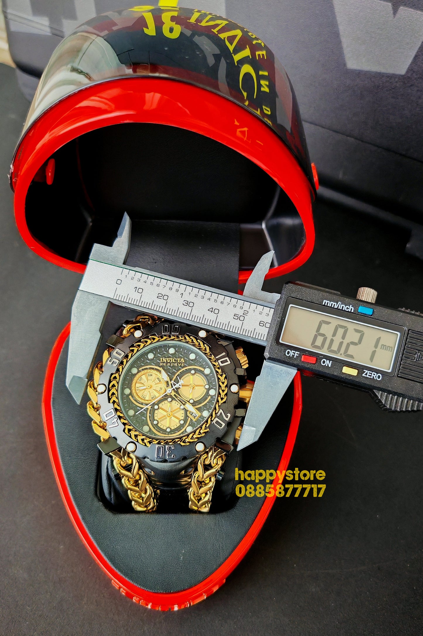 INVICTA Gladiator Black/Gold 60 mm
