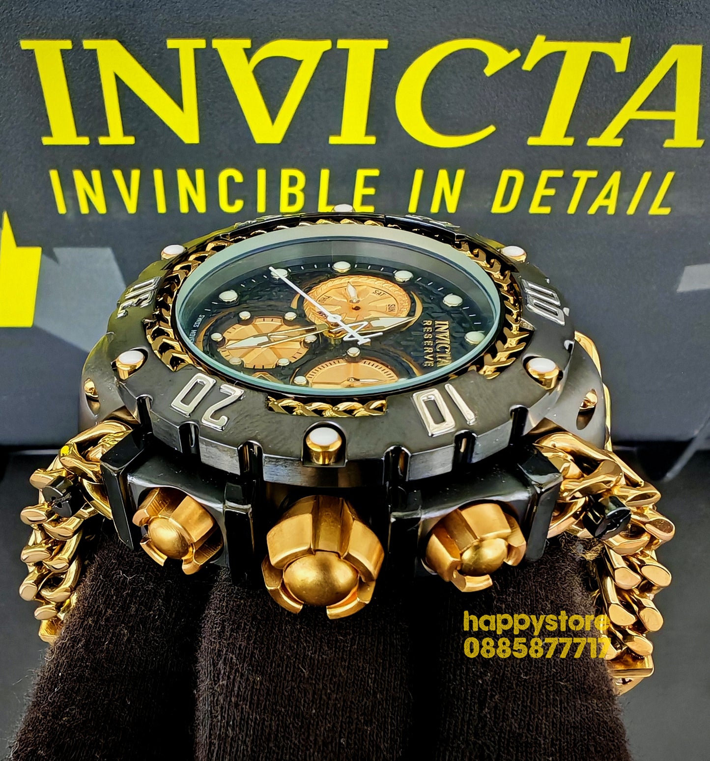 INVICTA Gladiator Black/Gold 60 mm