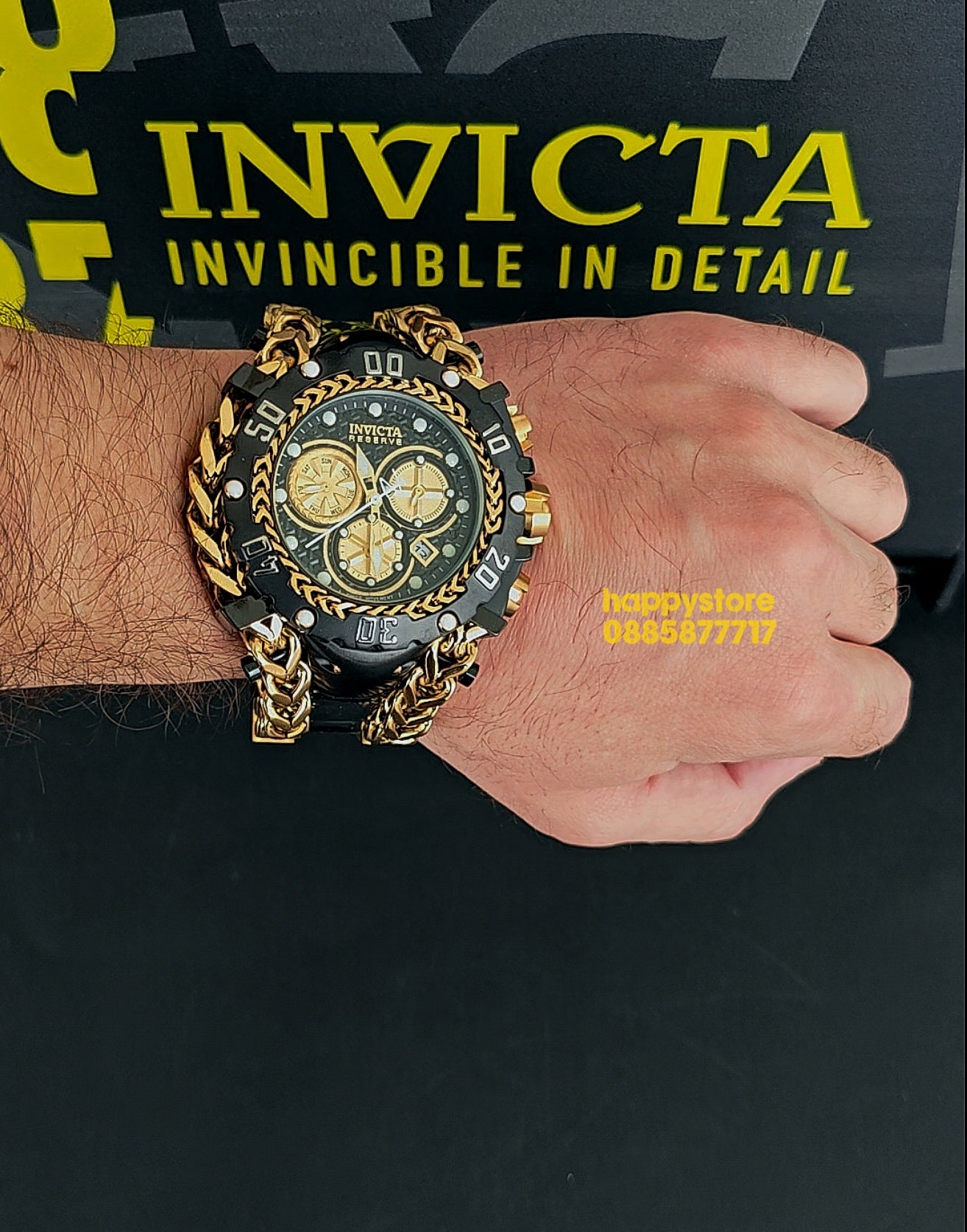 INVICTA Gladiator Black/Gold 60 mm