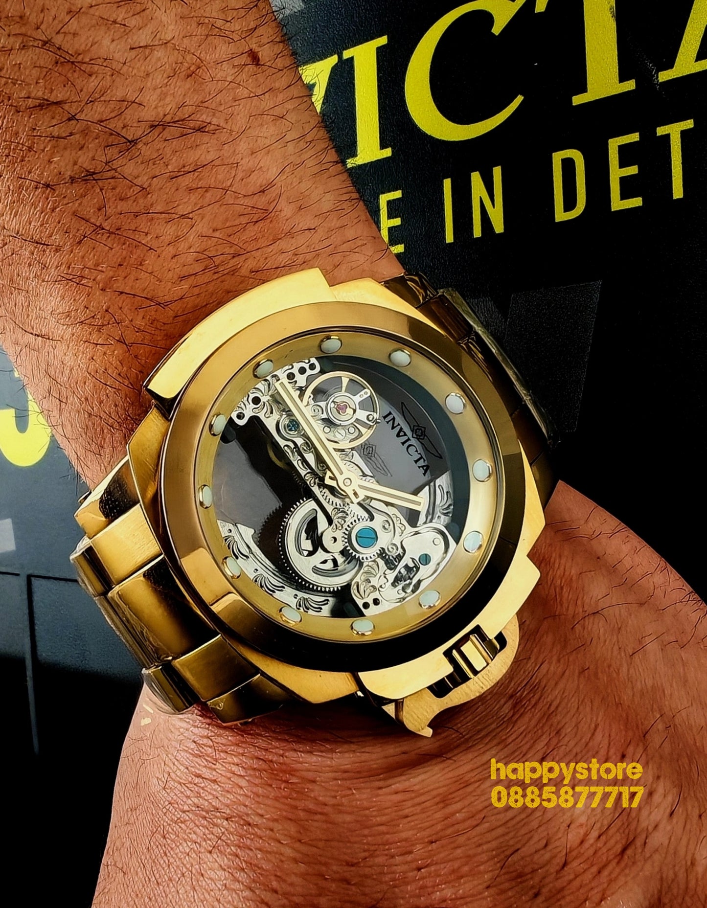 INVICTA Coalition forces Gold Skeleton Full metal automatic 56 mm