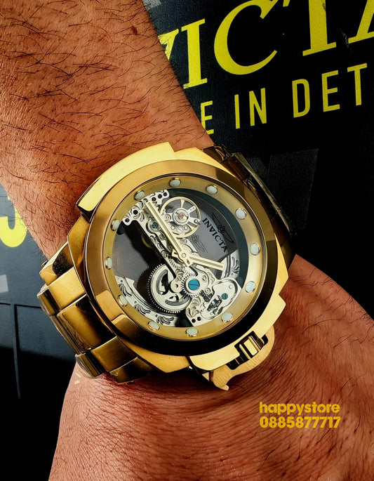 INVICTA Coalition forces Gold Skeleton Full metal automatic 56 mm