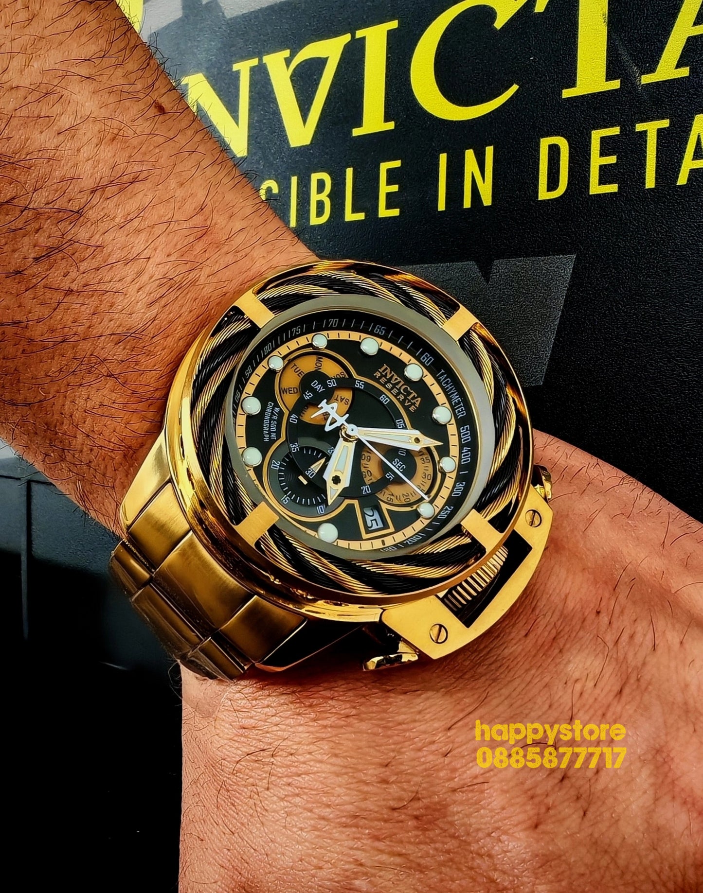INVICTA Reserve I-Force Chronograph Gold 52 mm