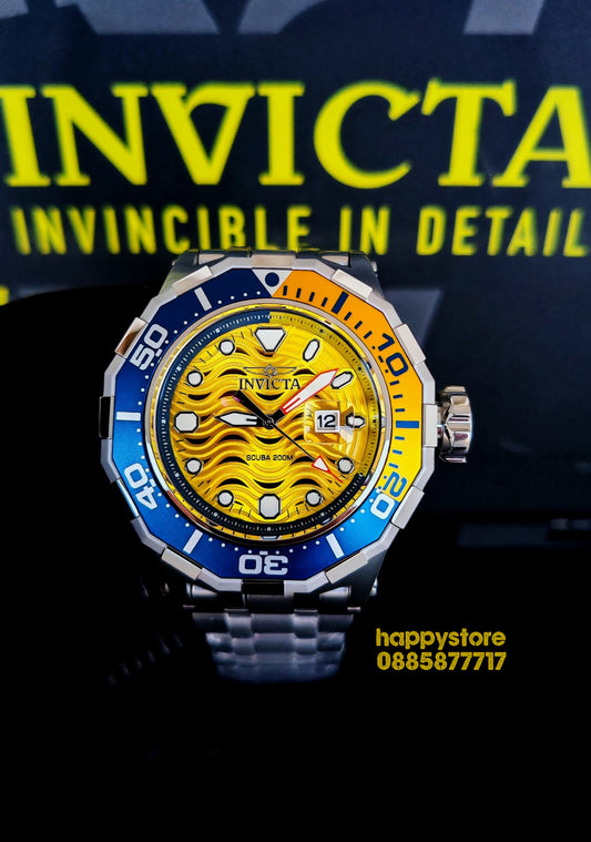 INVICTA Wave Yellow 52 mm