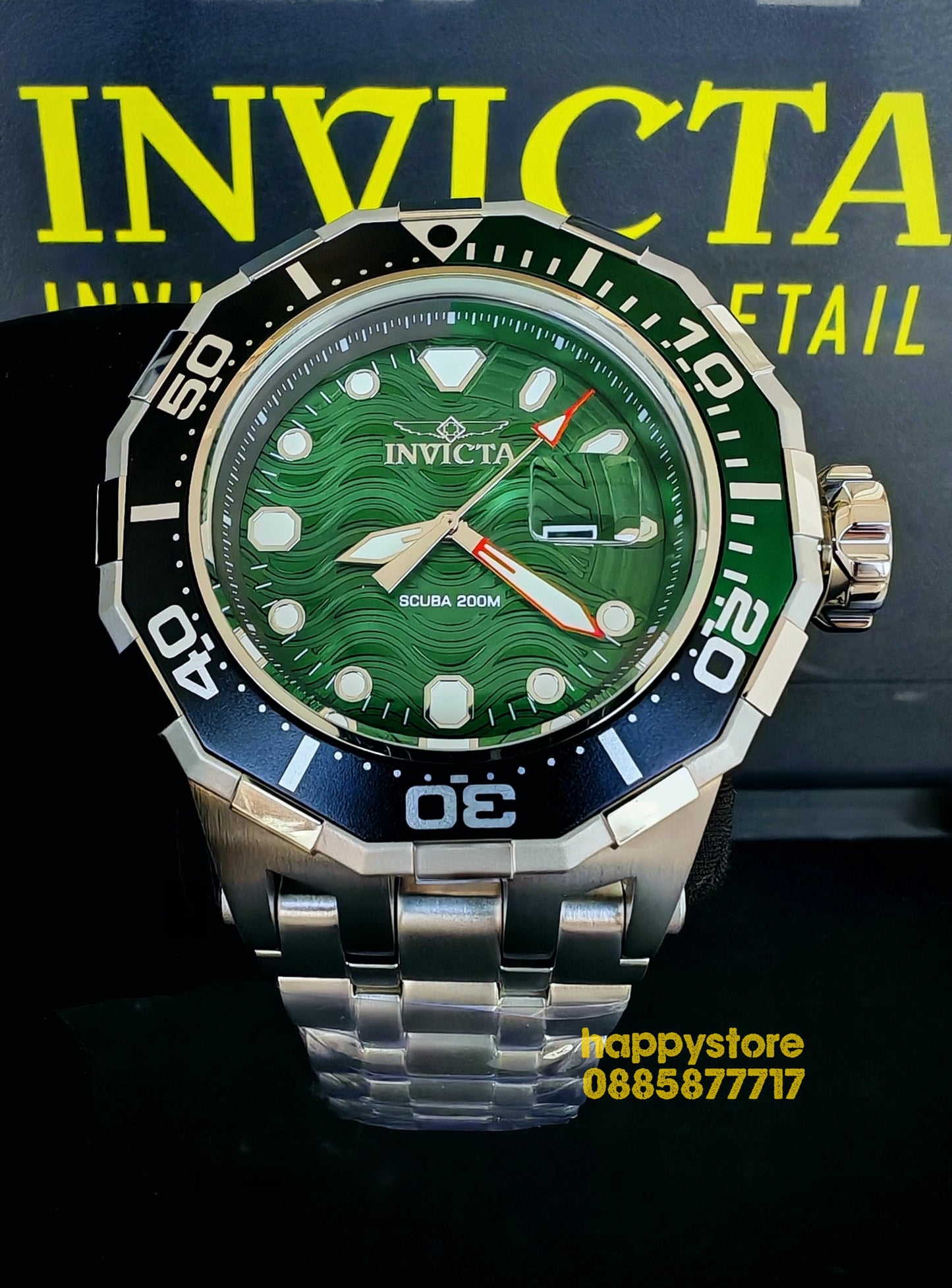 INVICTA Wave green 52 mm