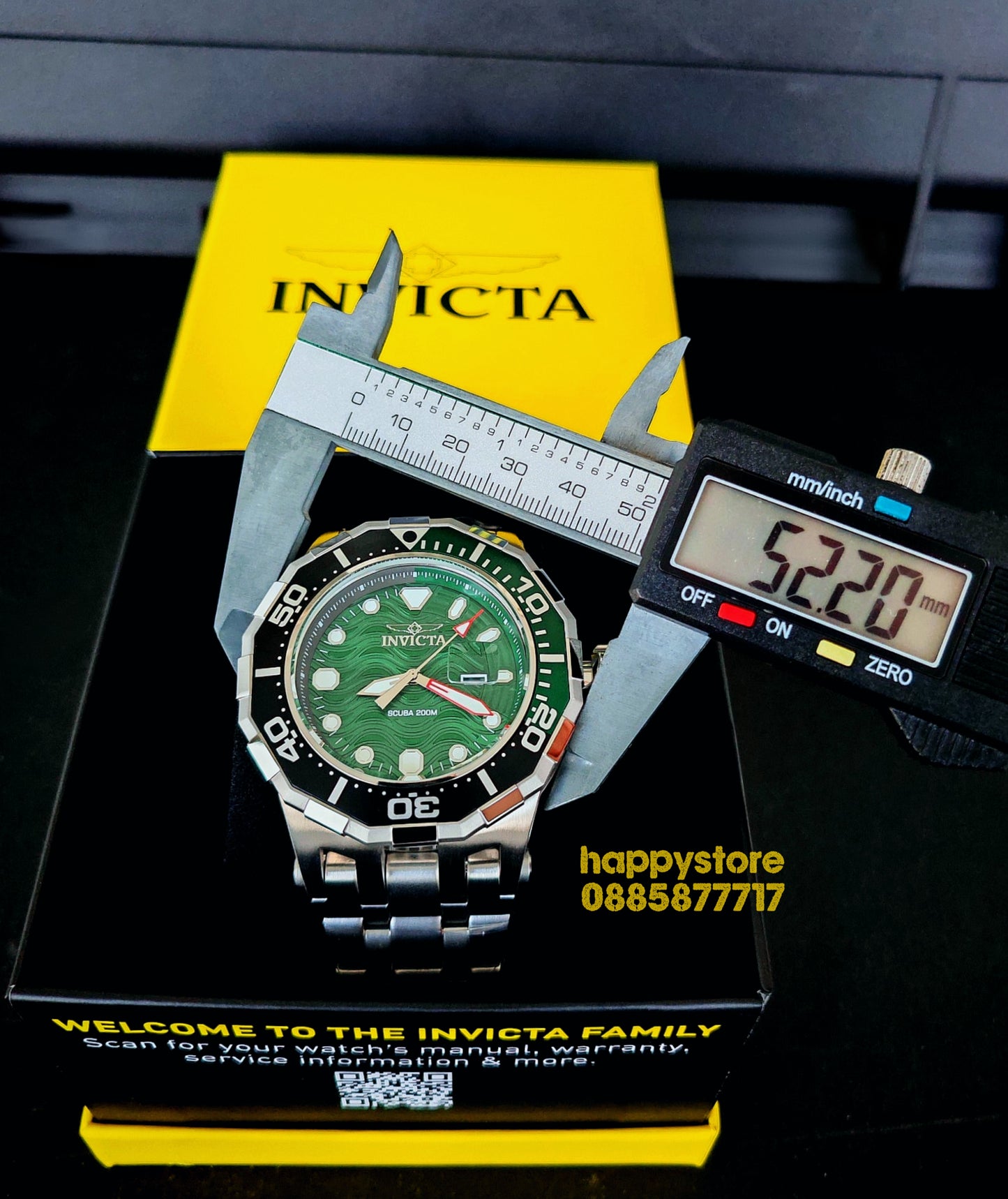INVICTA Wave green 52 mm