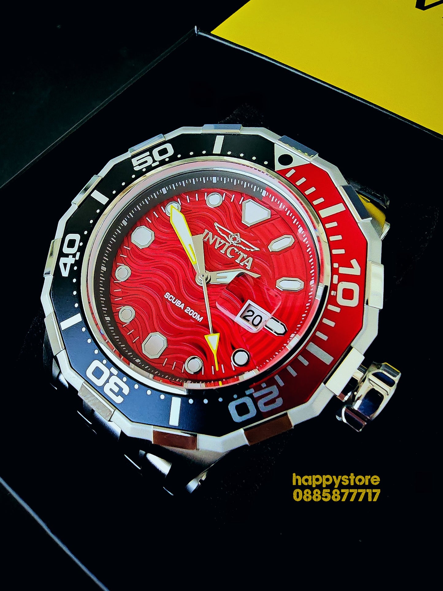 INVICTA Wave Red 52 mm
