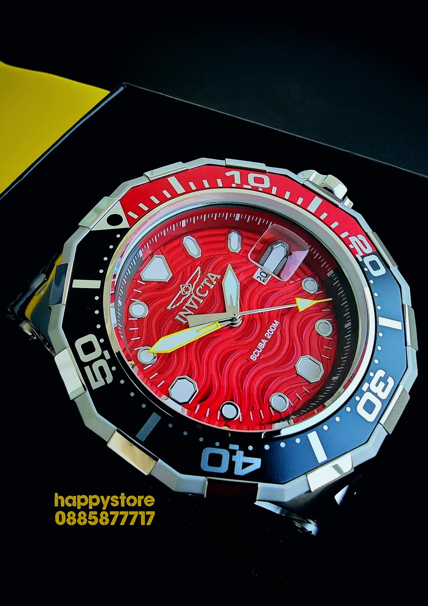 INVICTA Wave Red 52 mm