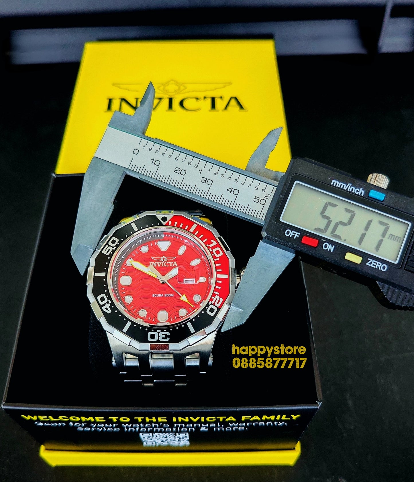 INVICTA Wave Red 52 mm