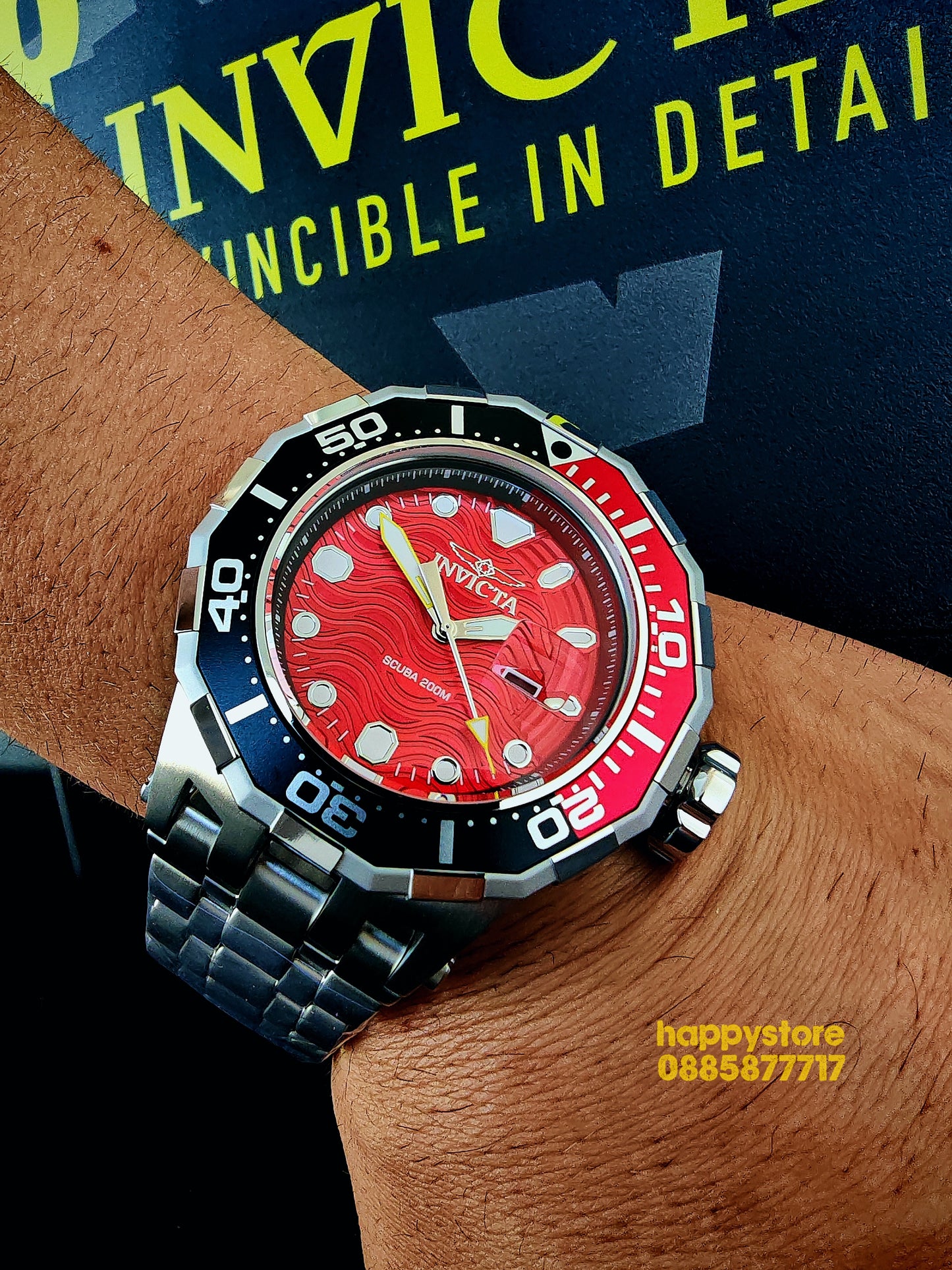 INVICTA Wave Red 52 mm