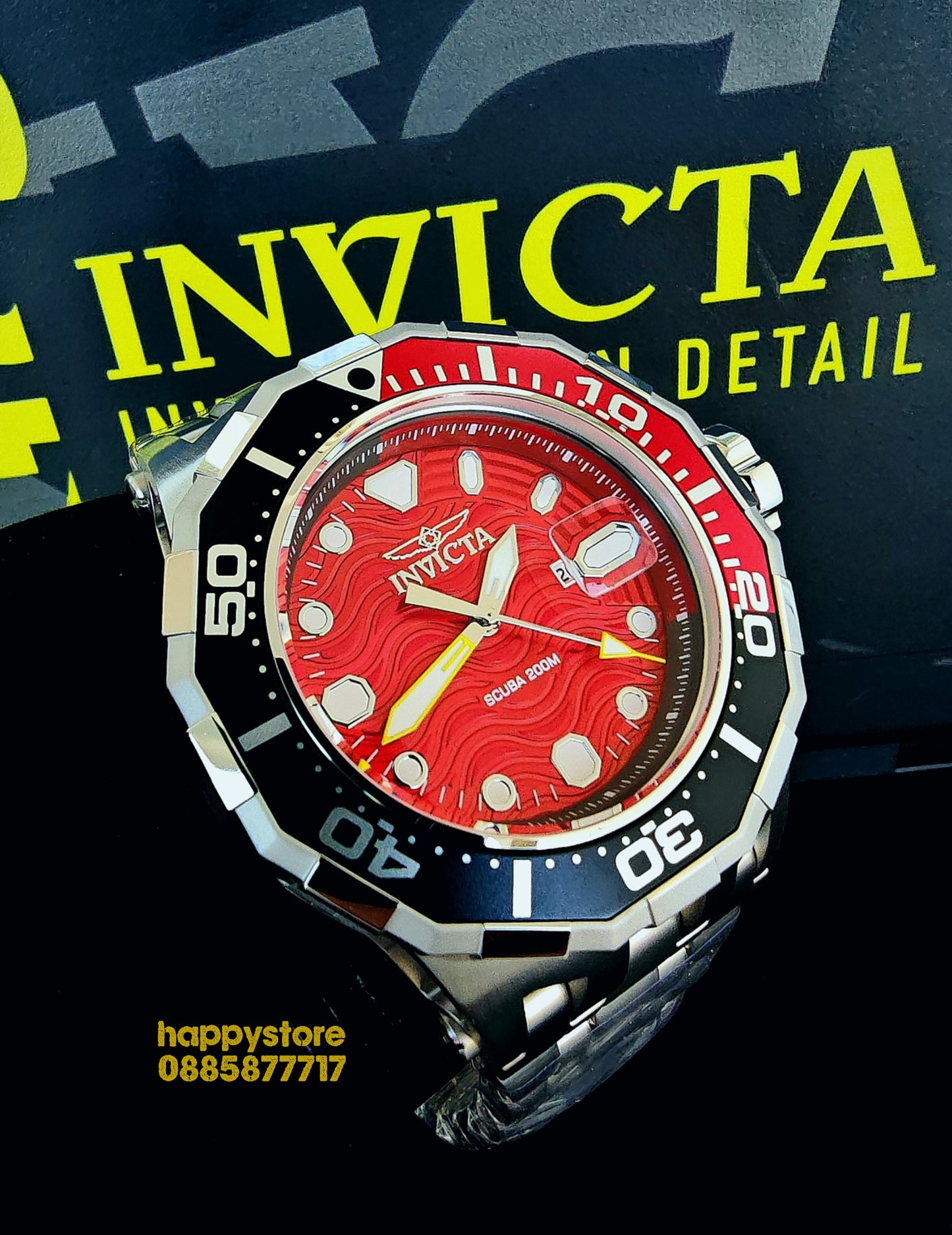 INVICTA Wave Red 52 mm