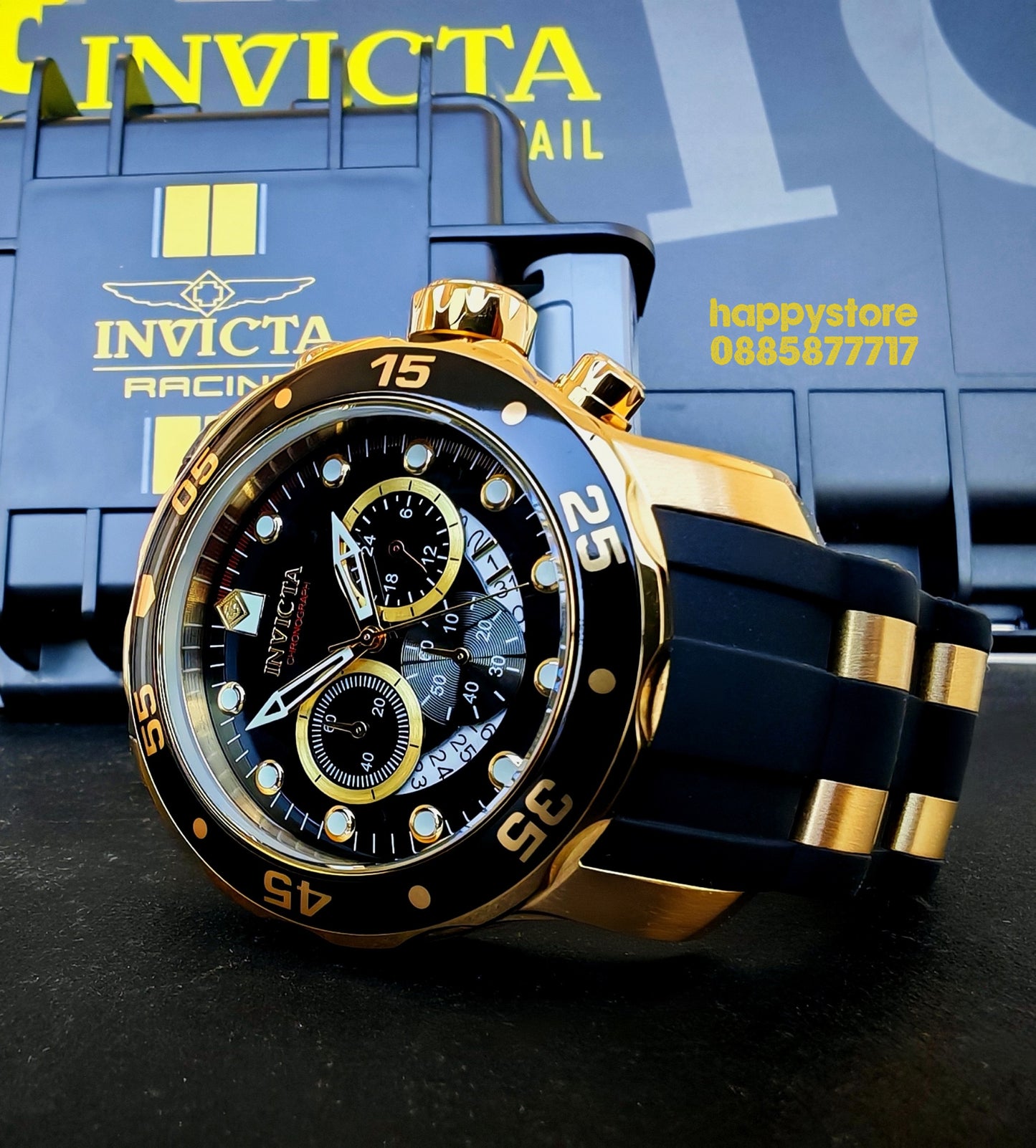 INVICTA Pro Diver SCUBA black/gold 48 mm