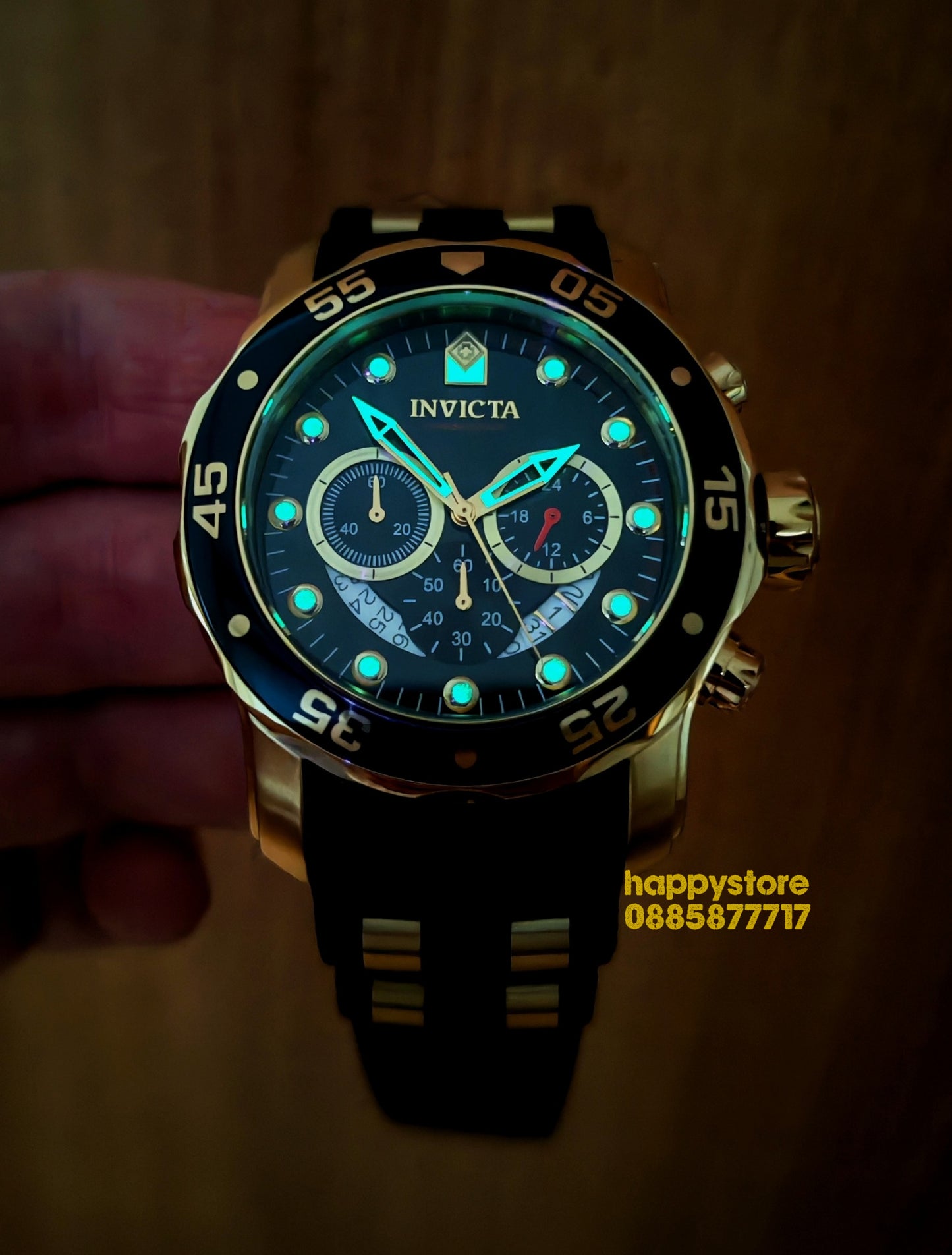 INVICTA Pro Diver SCUBA black/gold 48 mm