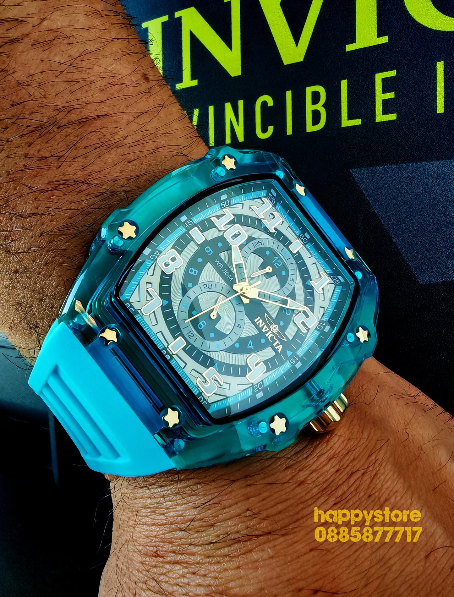 INVICTA Cyclone blue/gold 49 mm