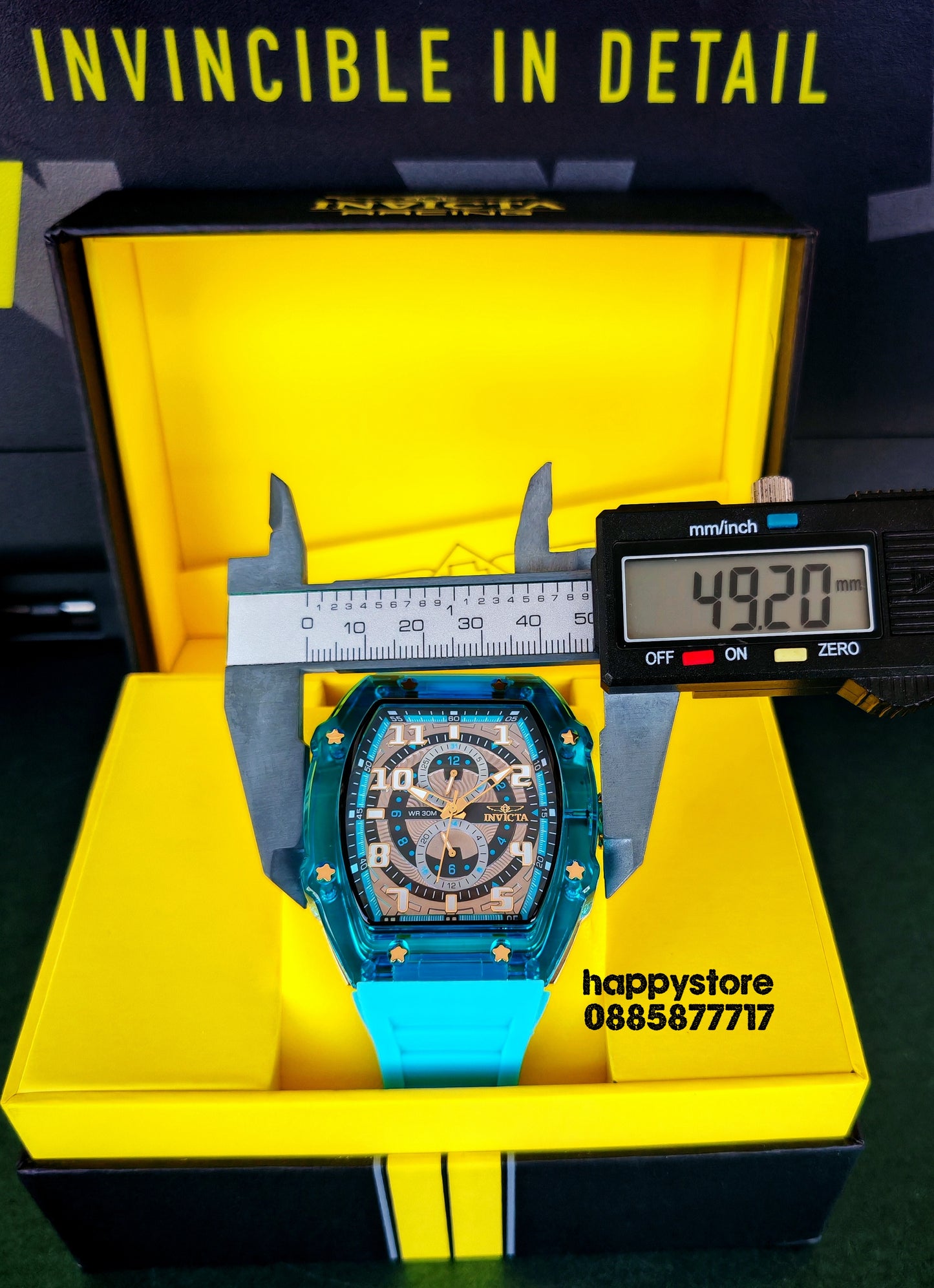 INVICTA Cyclone blue/gold 49 mm