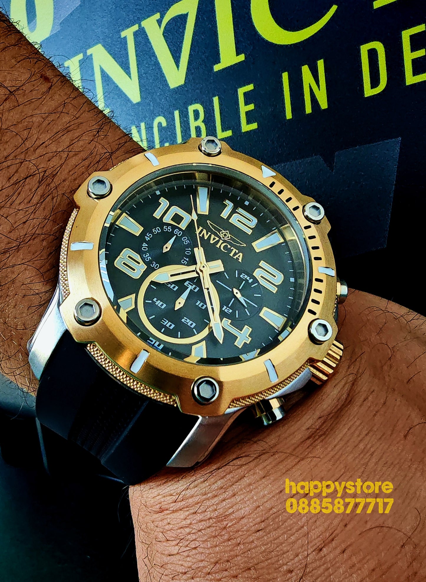INVICTA Diver Gold/Silver 52 mm
