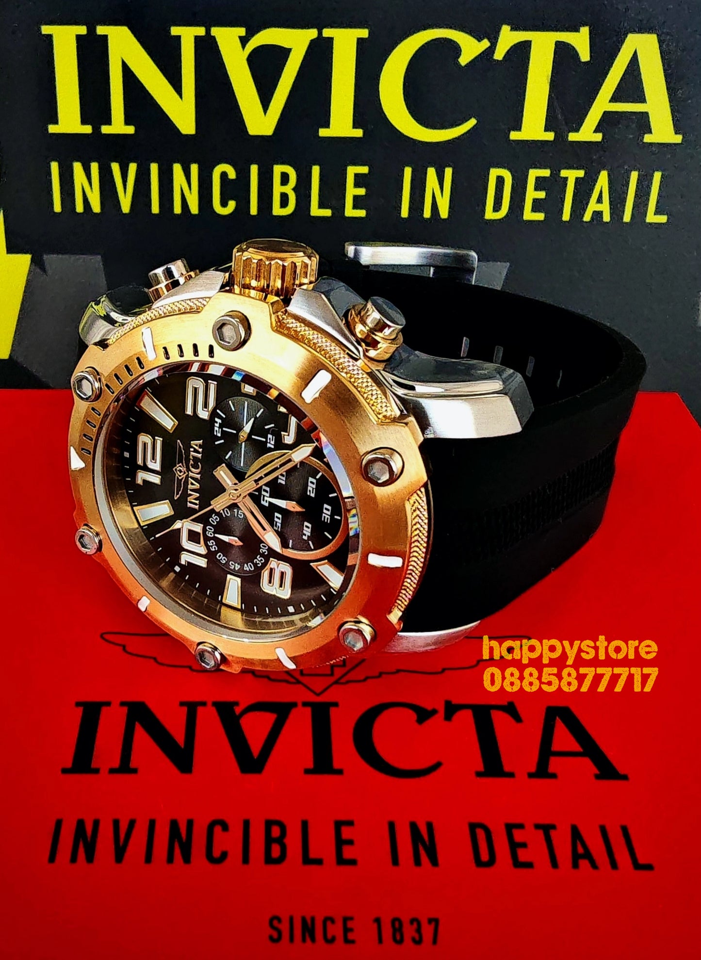 INVICTA Diver Gold/Silver 52 mm