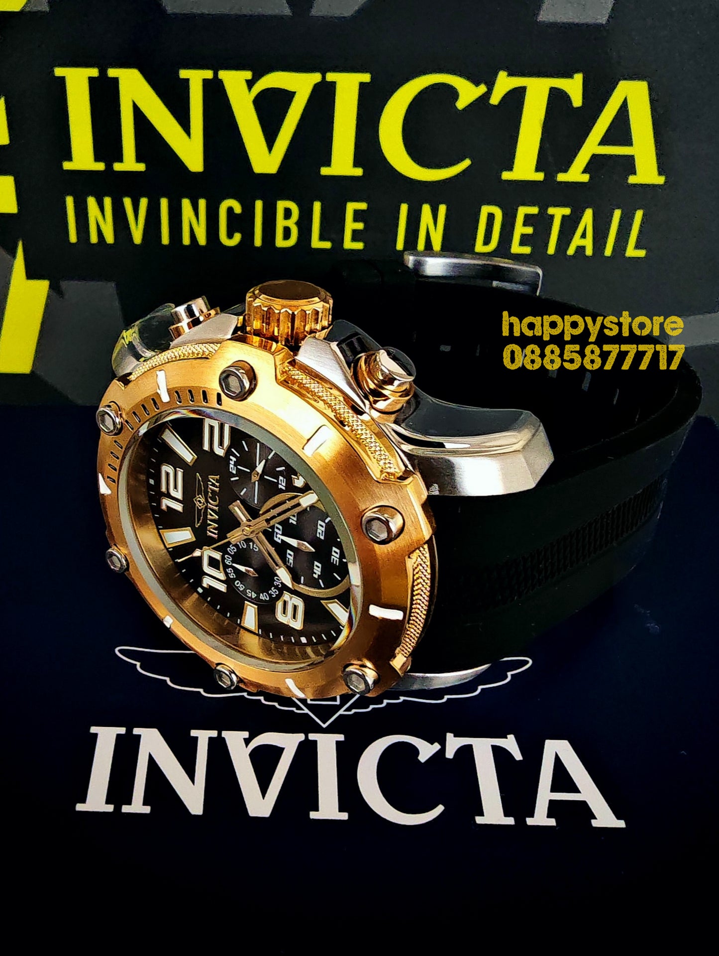 INVICTA Diver Gold/Silver 52 mm