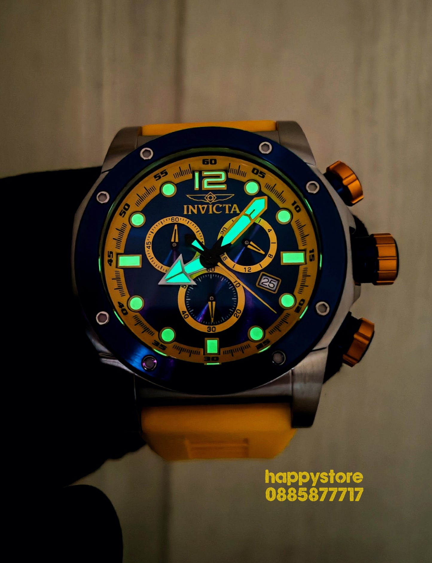 INVICTA Sea Hunter Yellow 52 mm