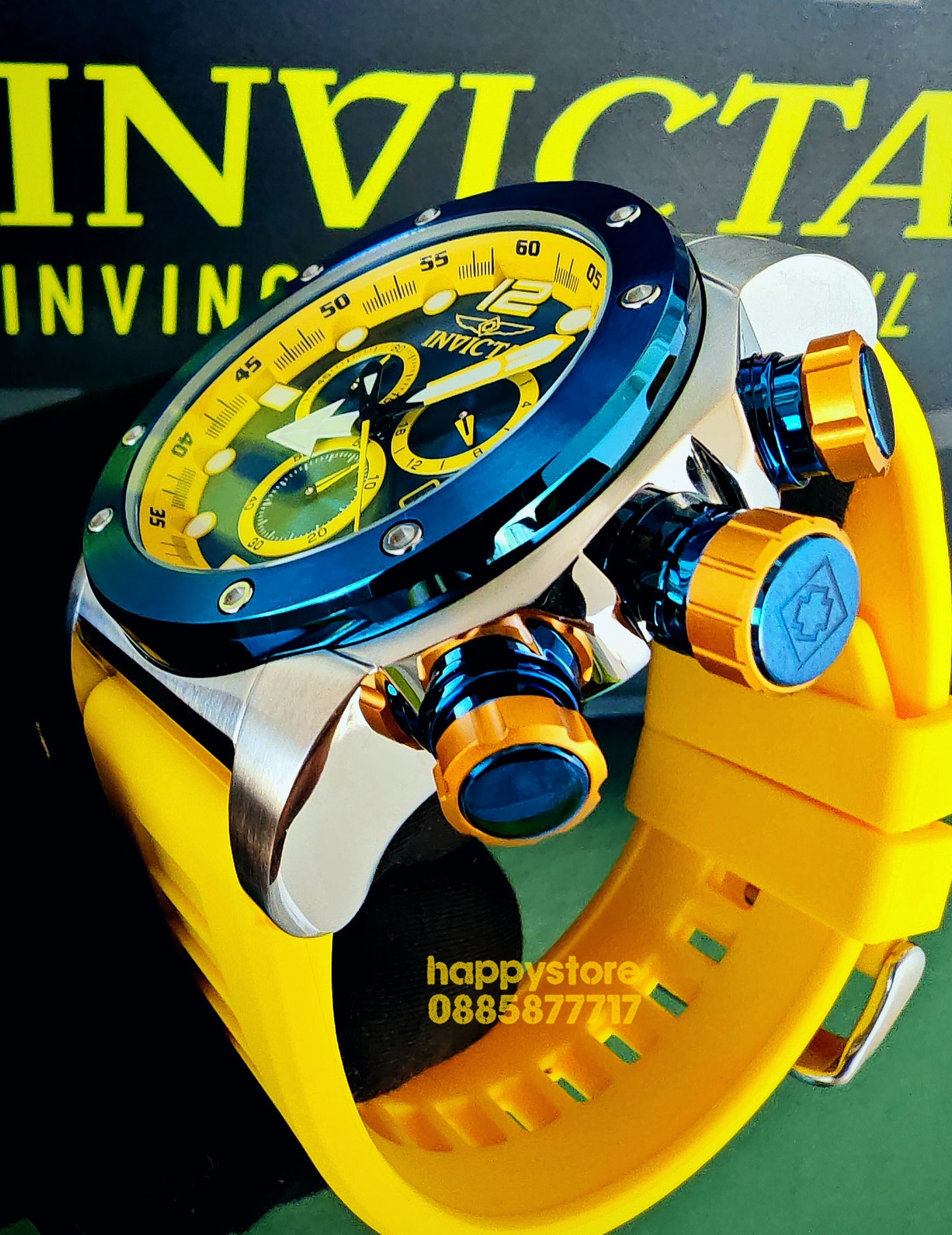 INVICTA Sea Hunter Yellow 52 mm
