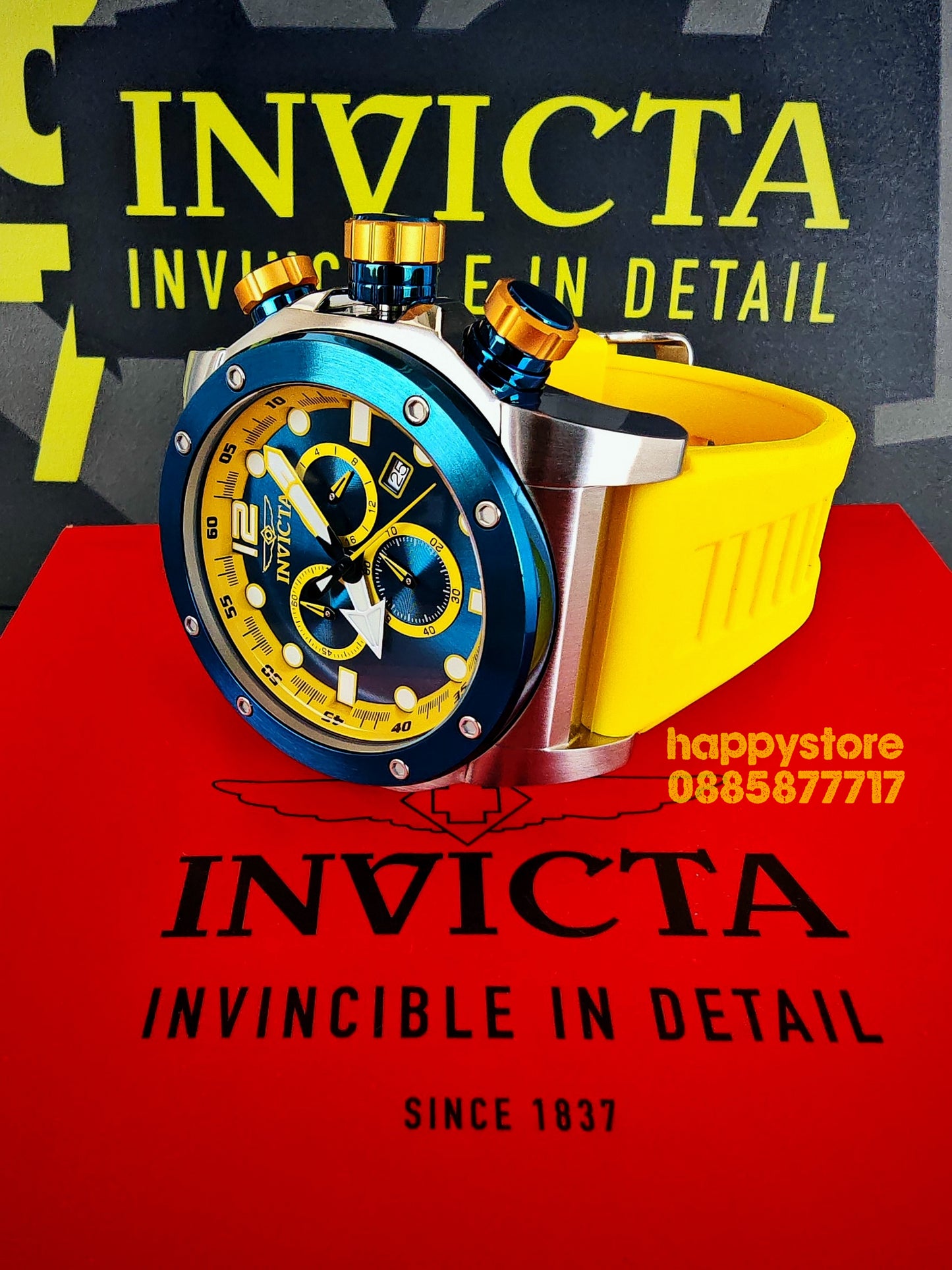 INVICTA Sea Hunter Yellow 52 mm