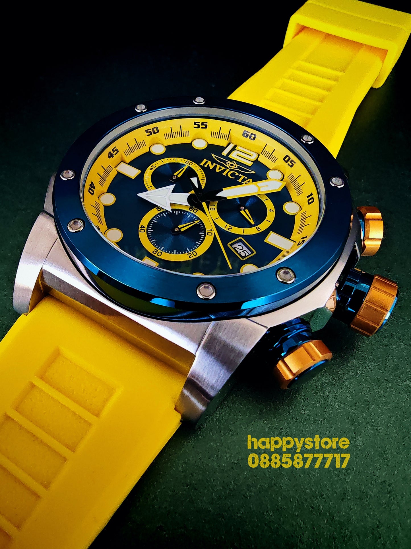 INVICTA Sea Hunter Yellow 52 mm