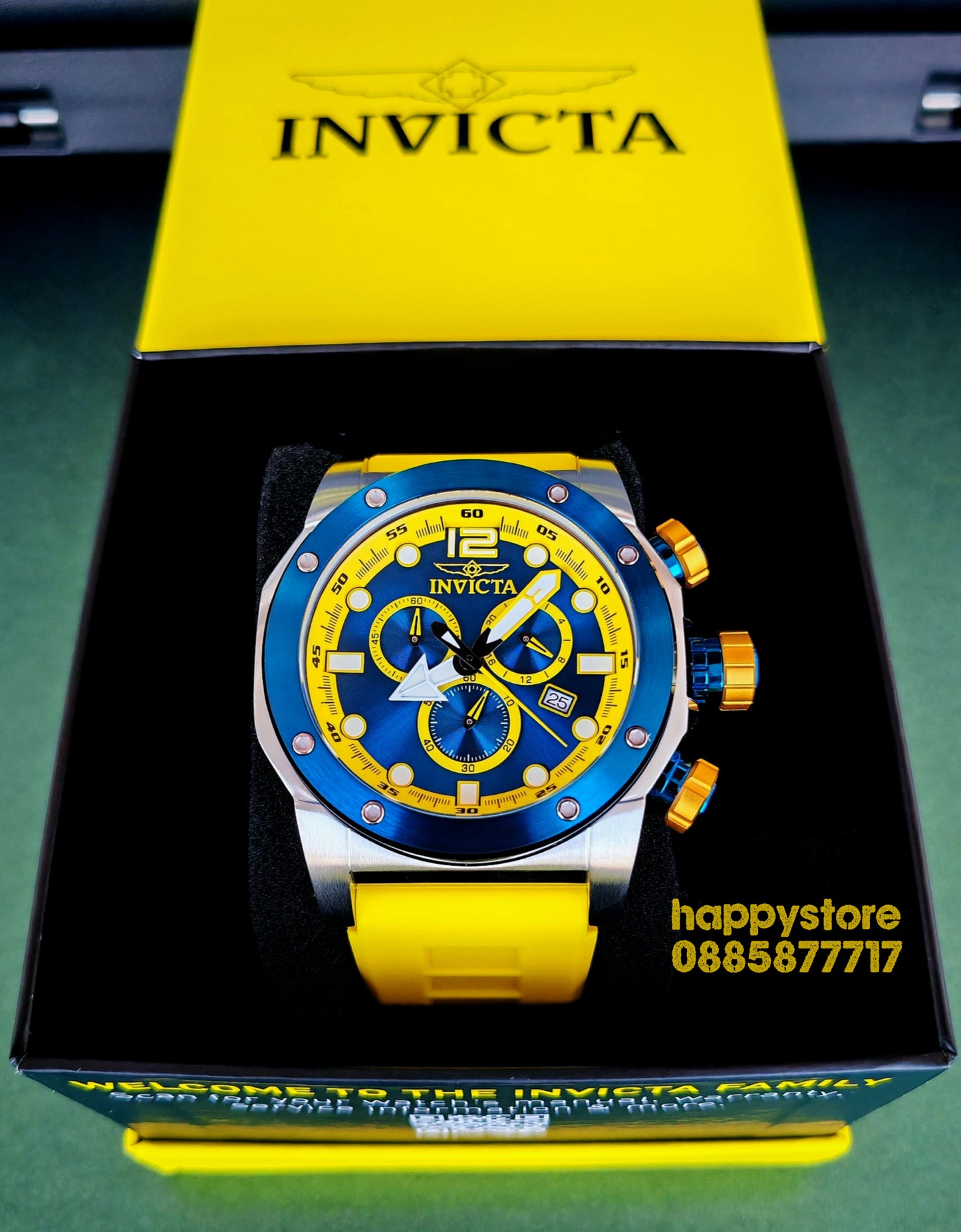 INVICTA Sea Hunter Yellow 52 mm