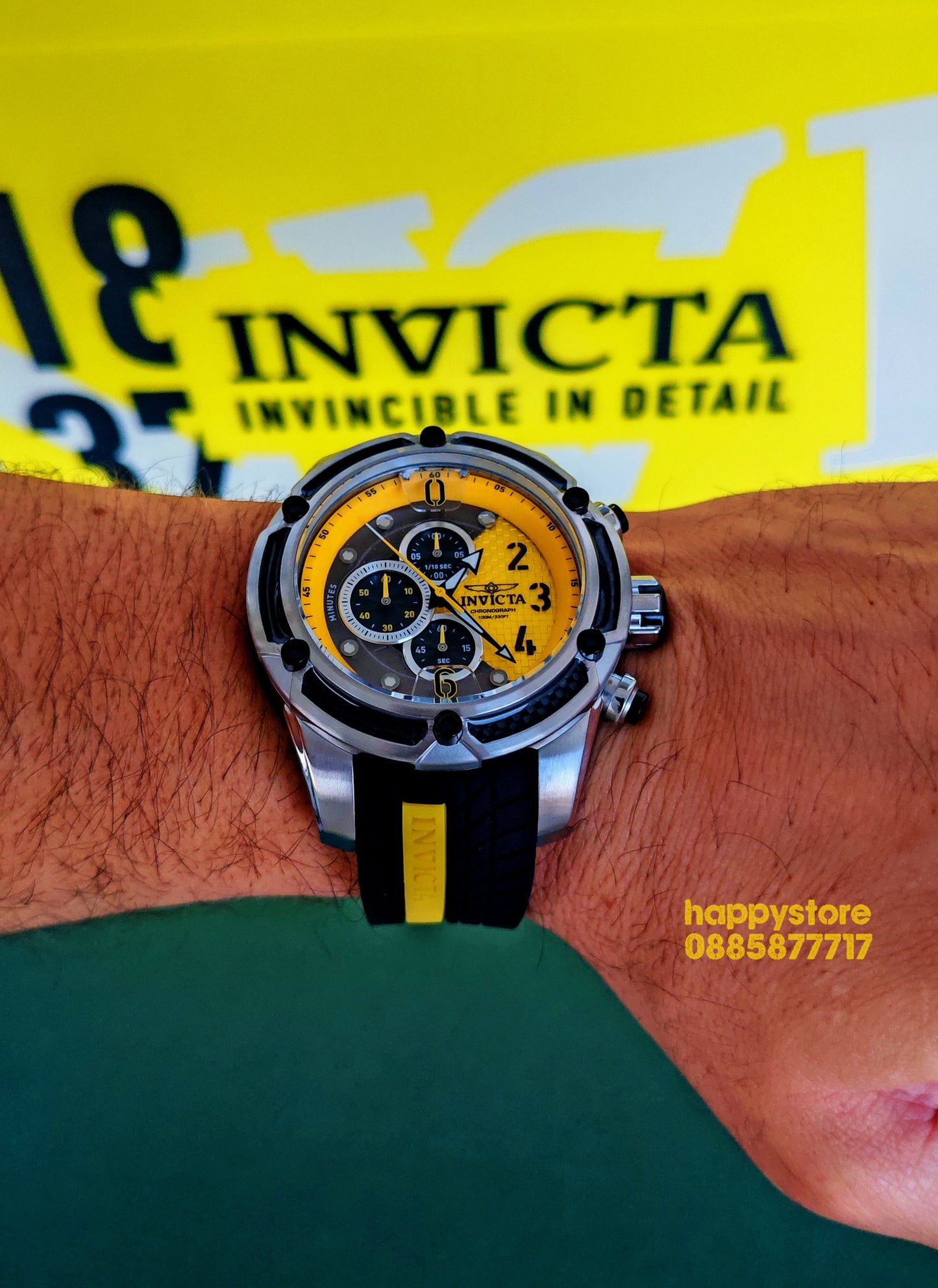 INVICTA Steel Yellow 53 mm