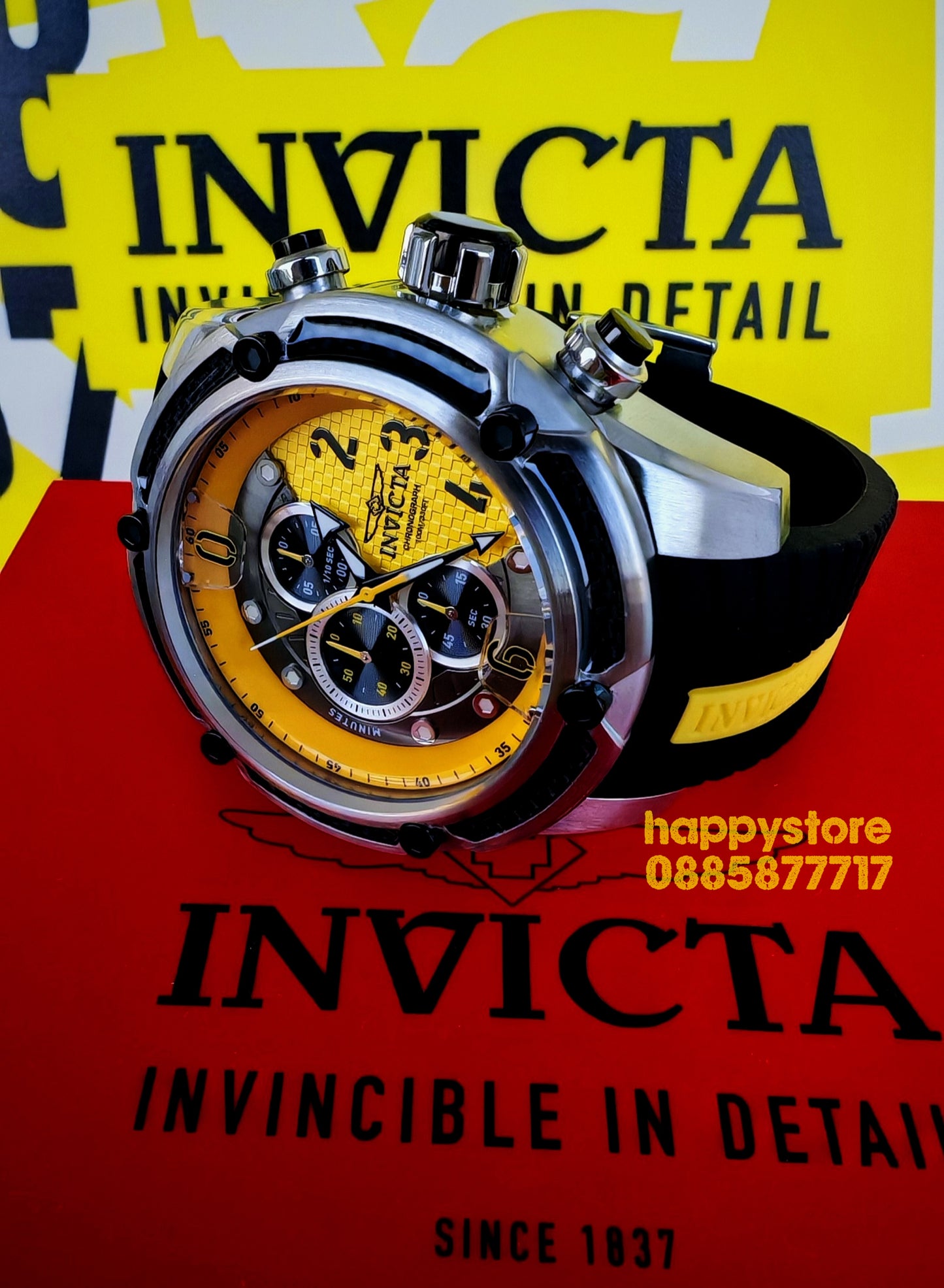 INVICTA Steel Yellow 53 mm