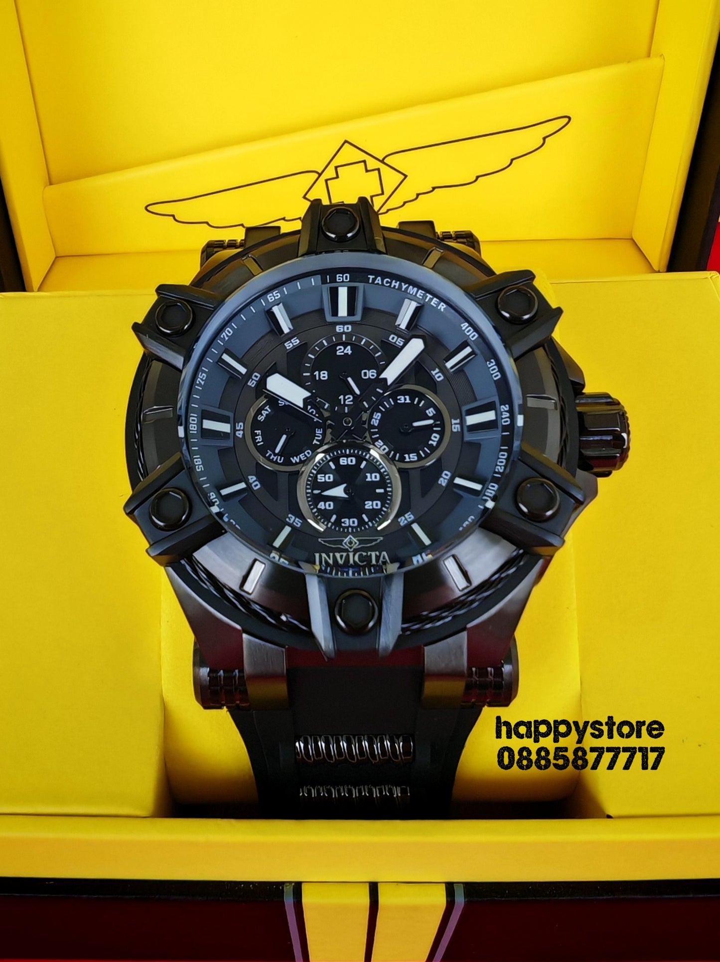 INVICTA Gunmetal Black Light 52 mm