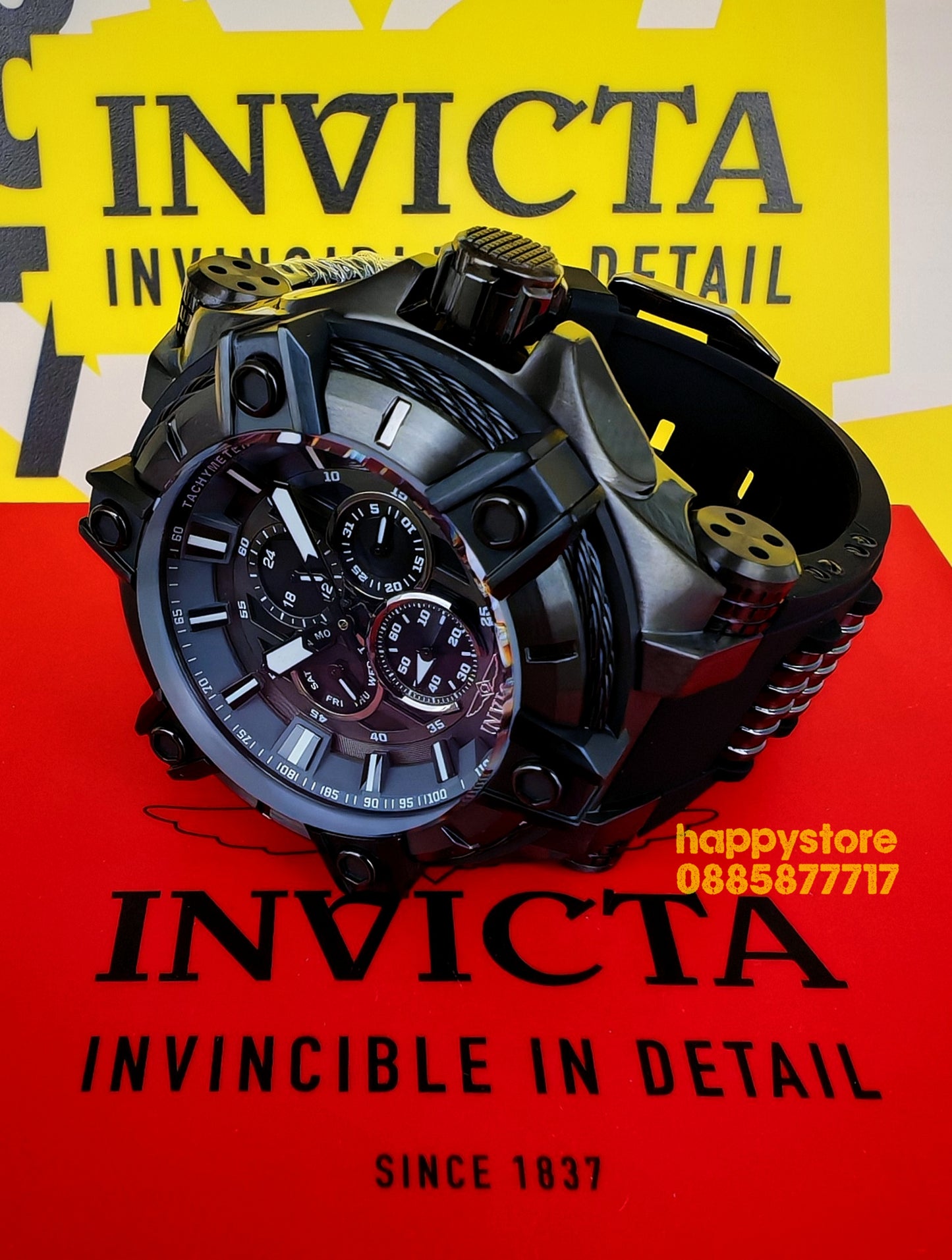 INVICTA Gunmetal Black Light 52 mm