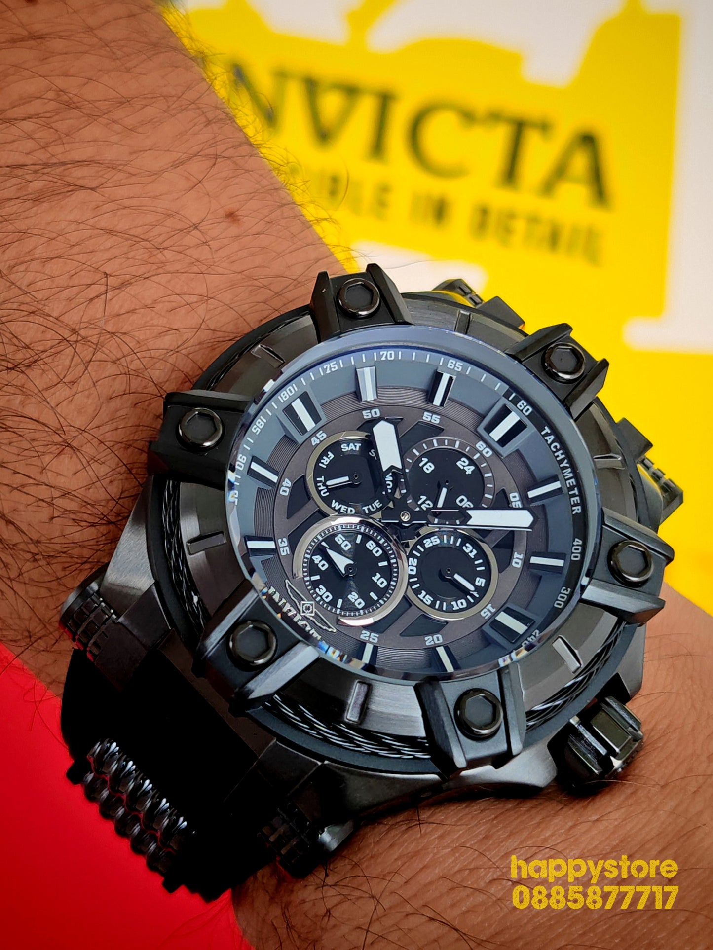 INVICTA Gunmetal Black Light 52 mm