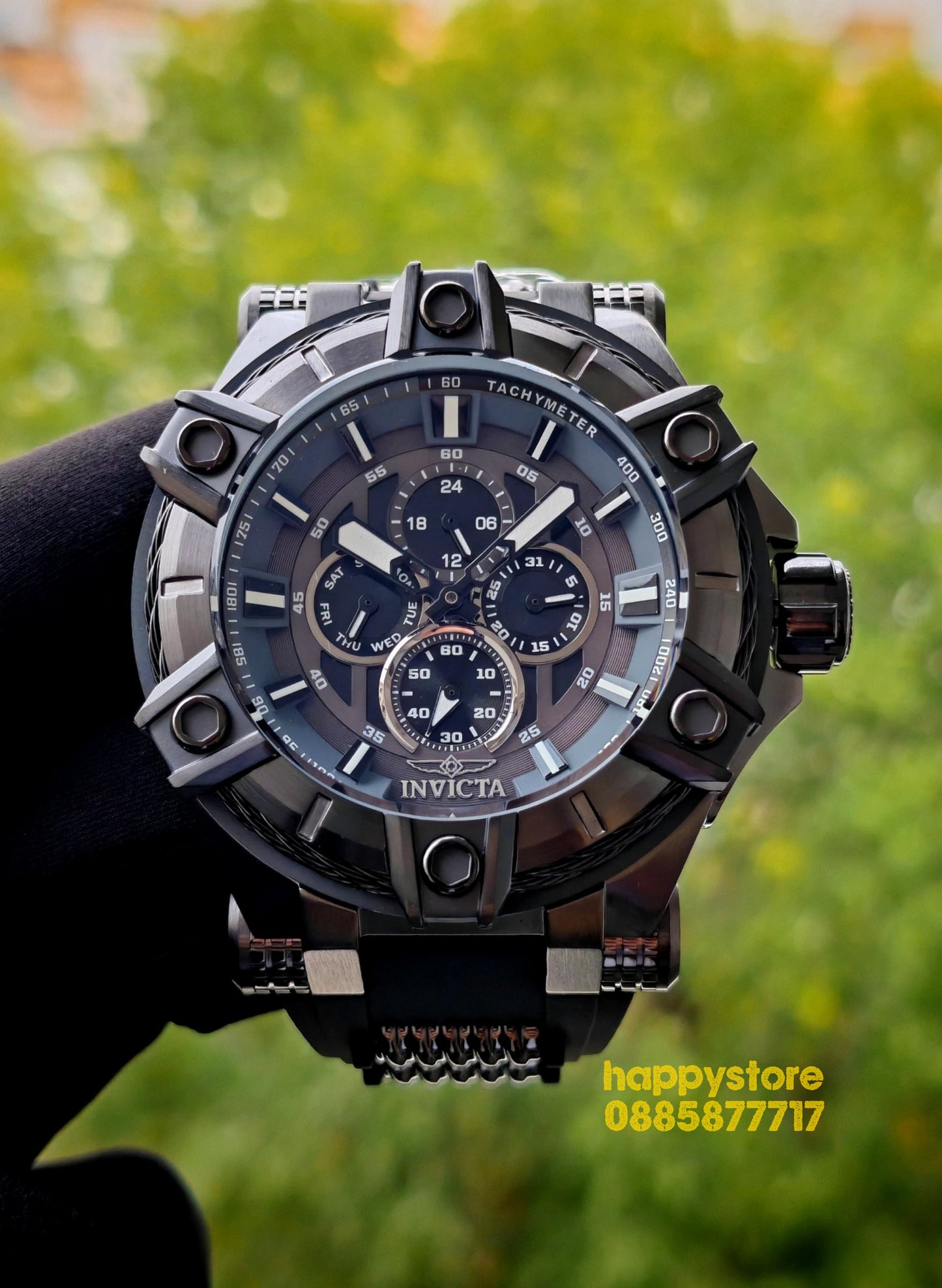 INVICTA Gunmetal Black Light 52 mm
