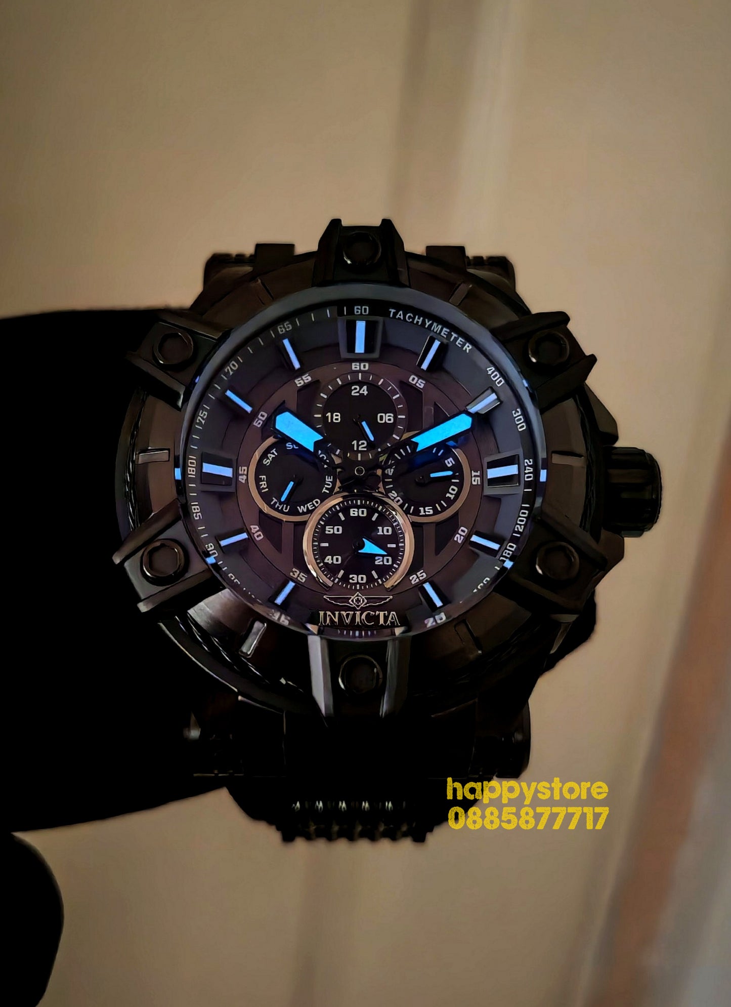INVICTA Gunmetal Black Light 52 mm