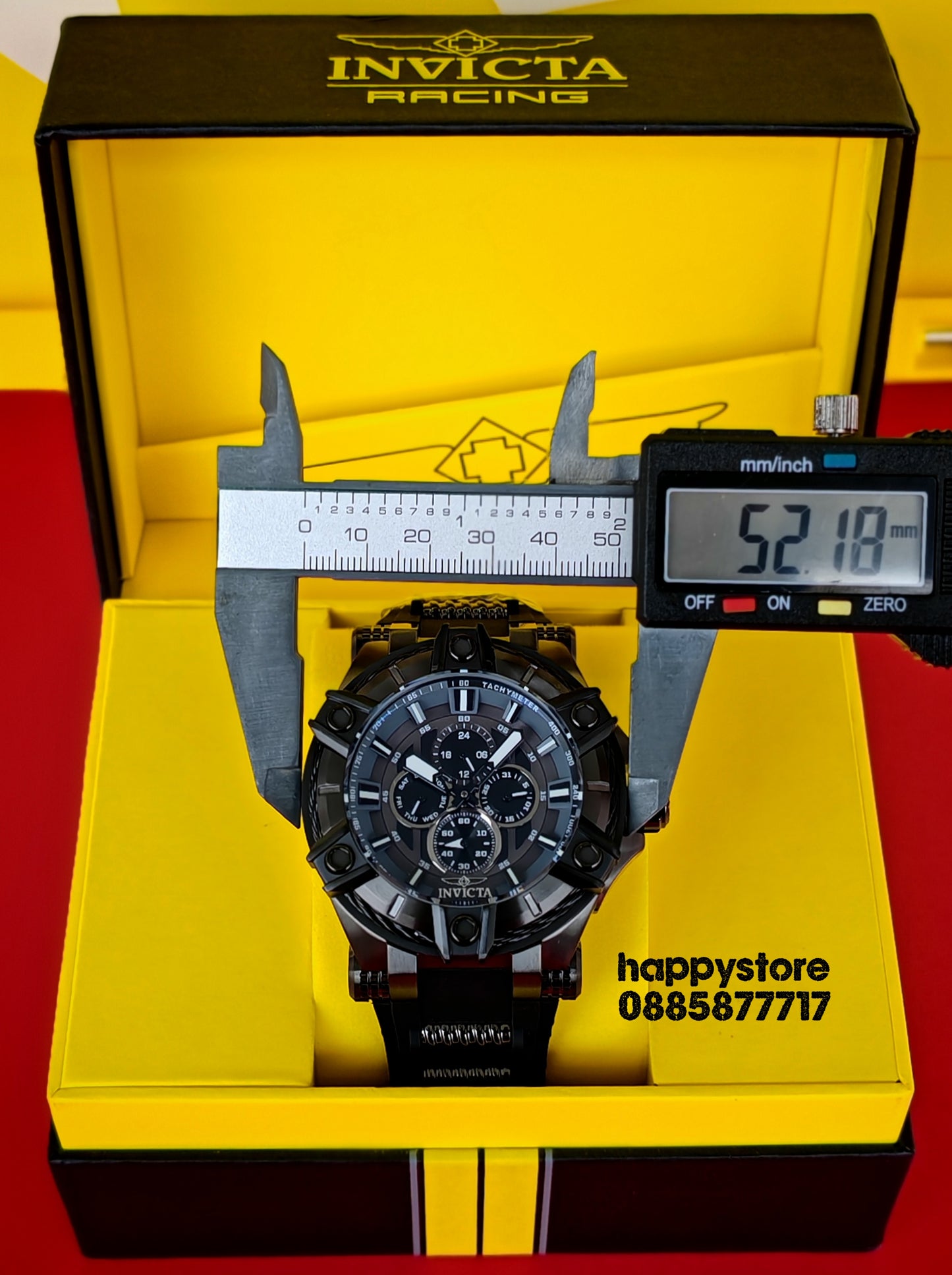 INVICTA Gunmetal Black Light 52 mm