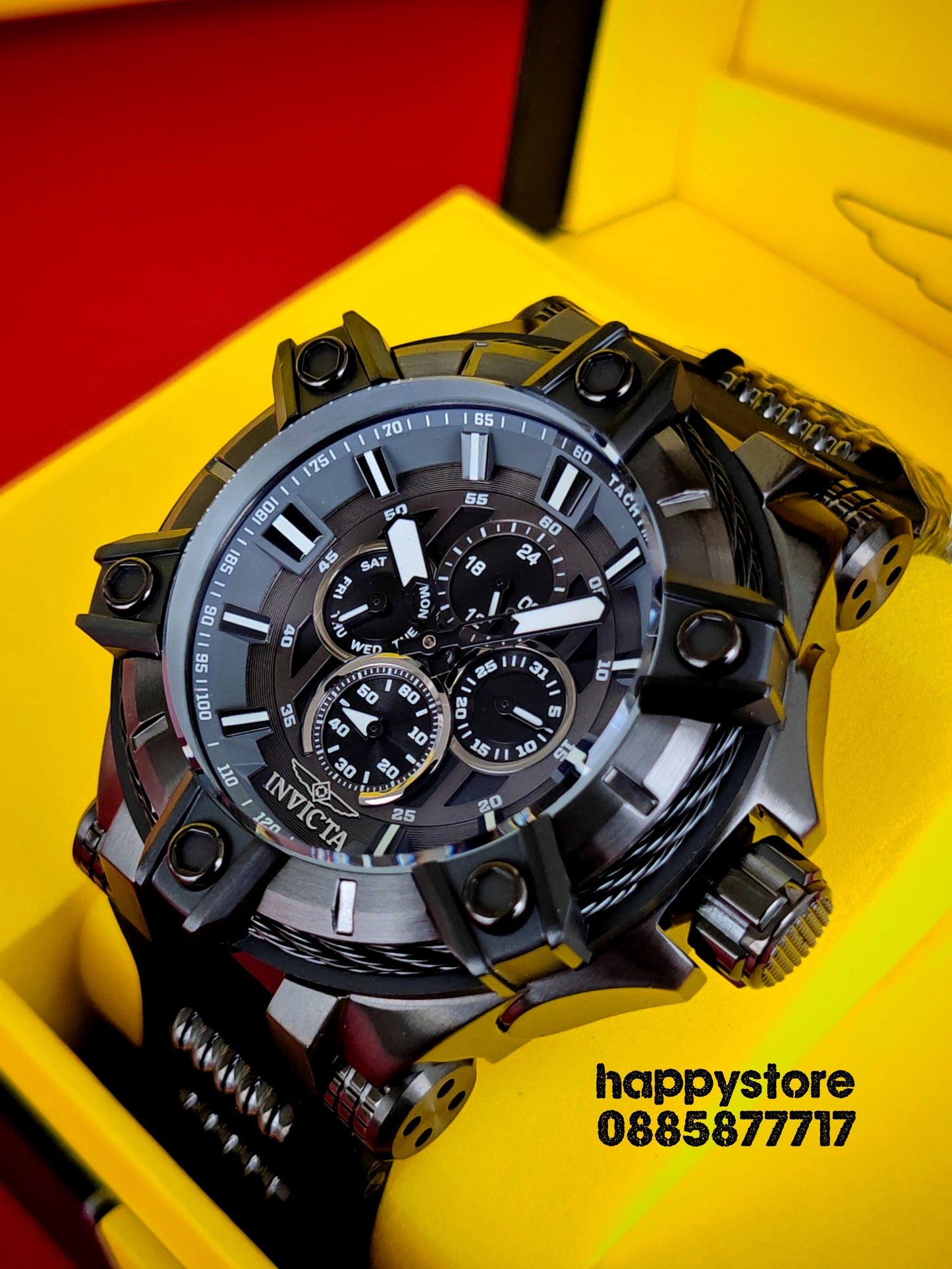 INVICTA Gunmetal Black Light 52 mm