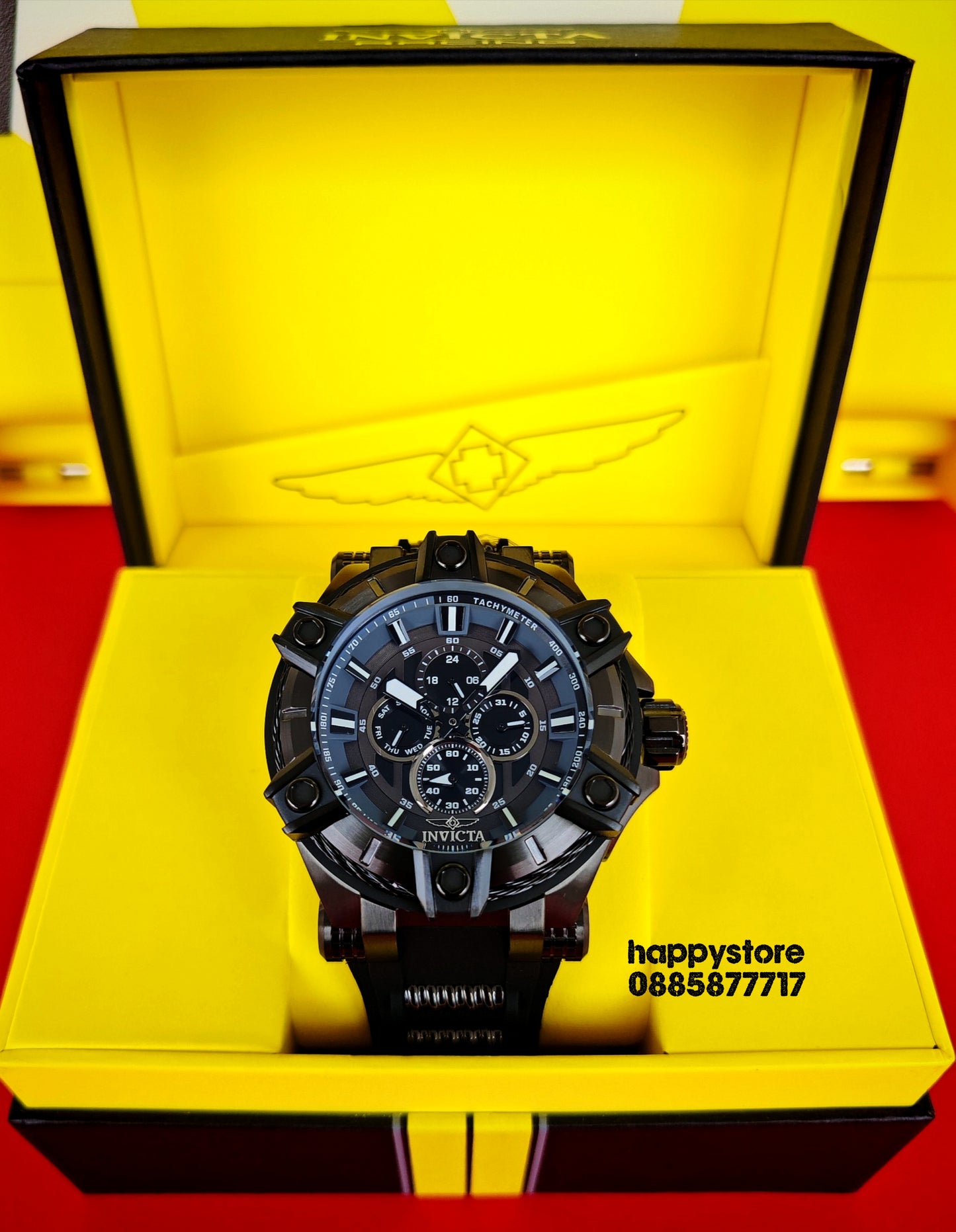 INVICTA Gunmetal Black Light 52 mm