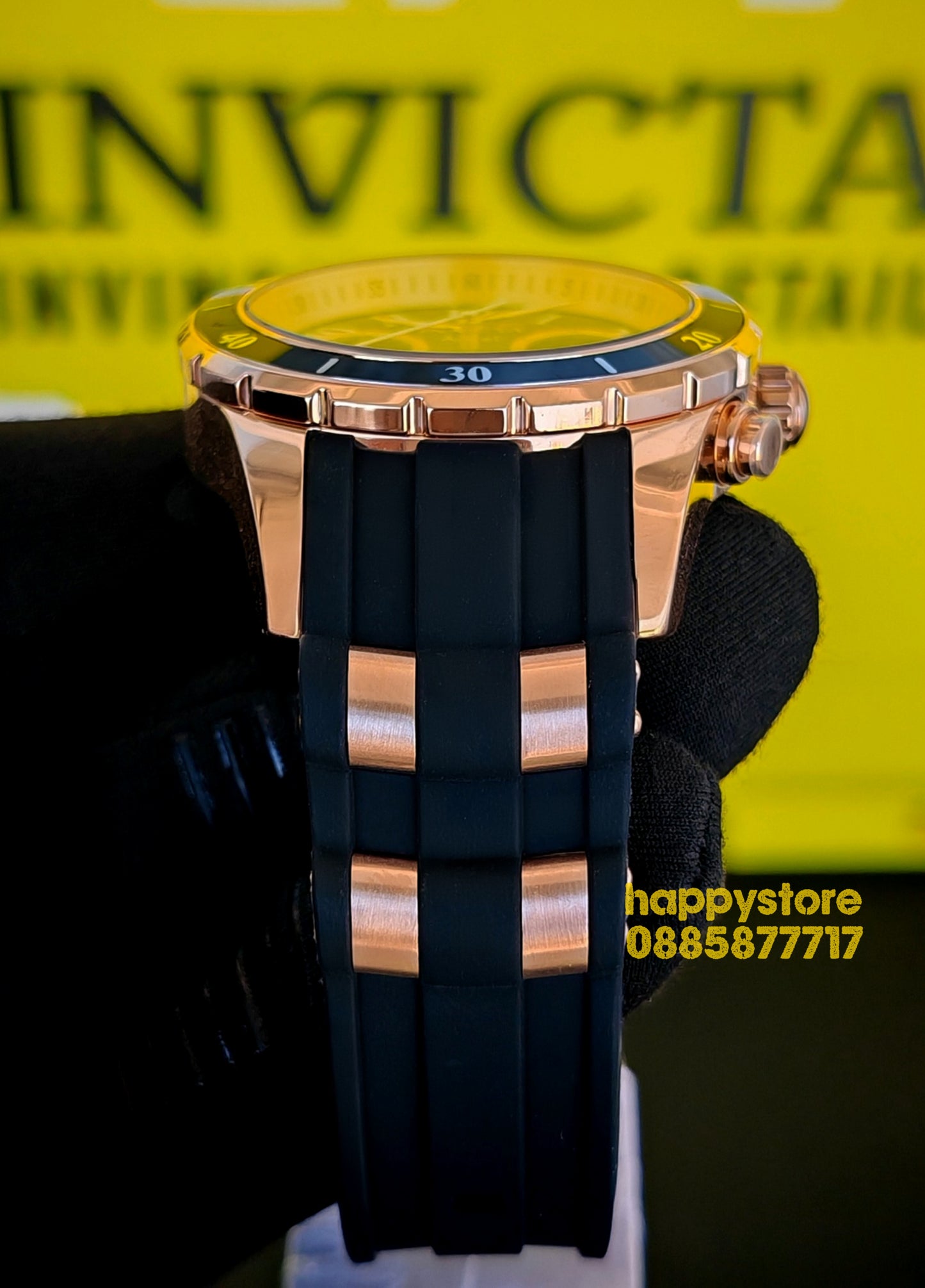 INVICTA Angel Rose gold Black women 40 mm