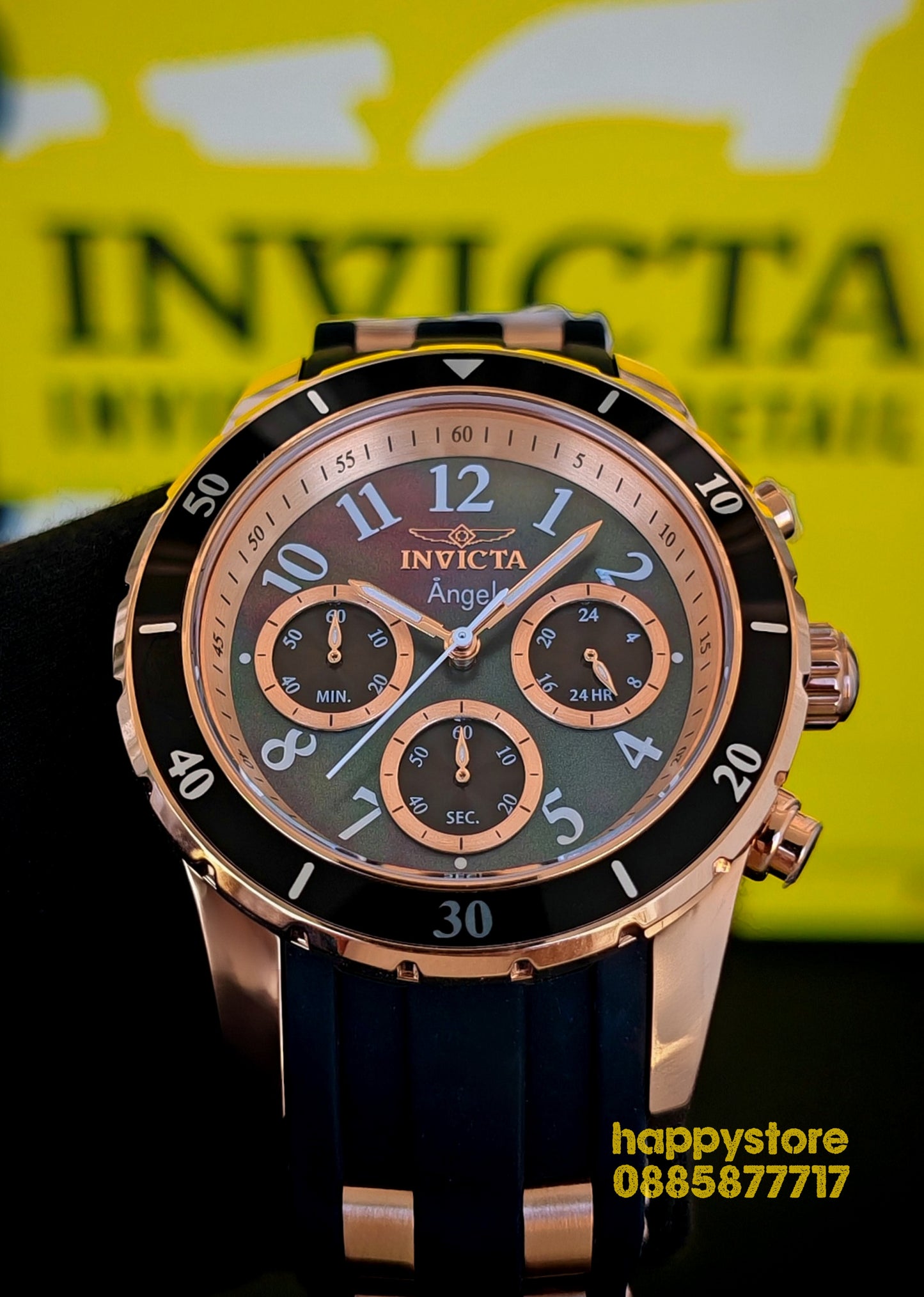 INVICTA Angel Rose gold Black women 40 mm