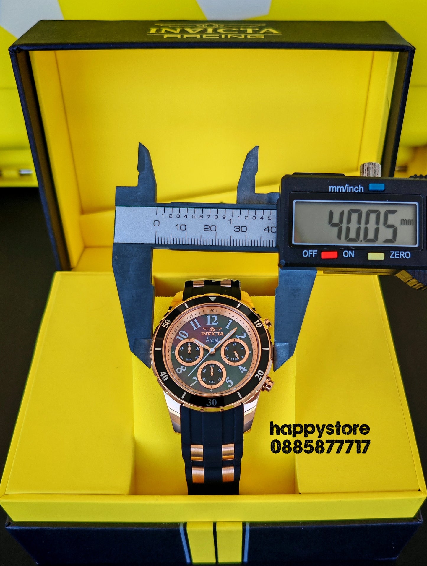 INVICTA Angel Rose gold Black women 40 mm