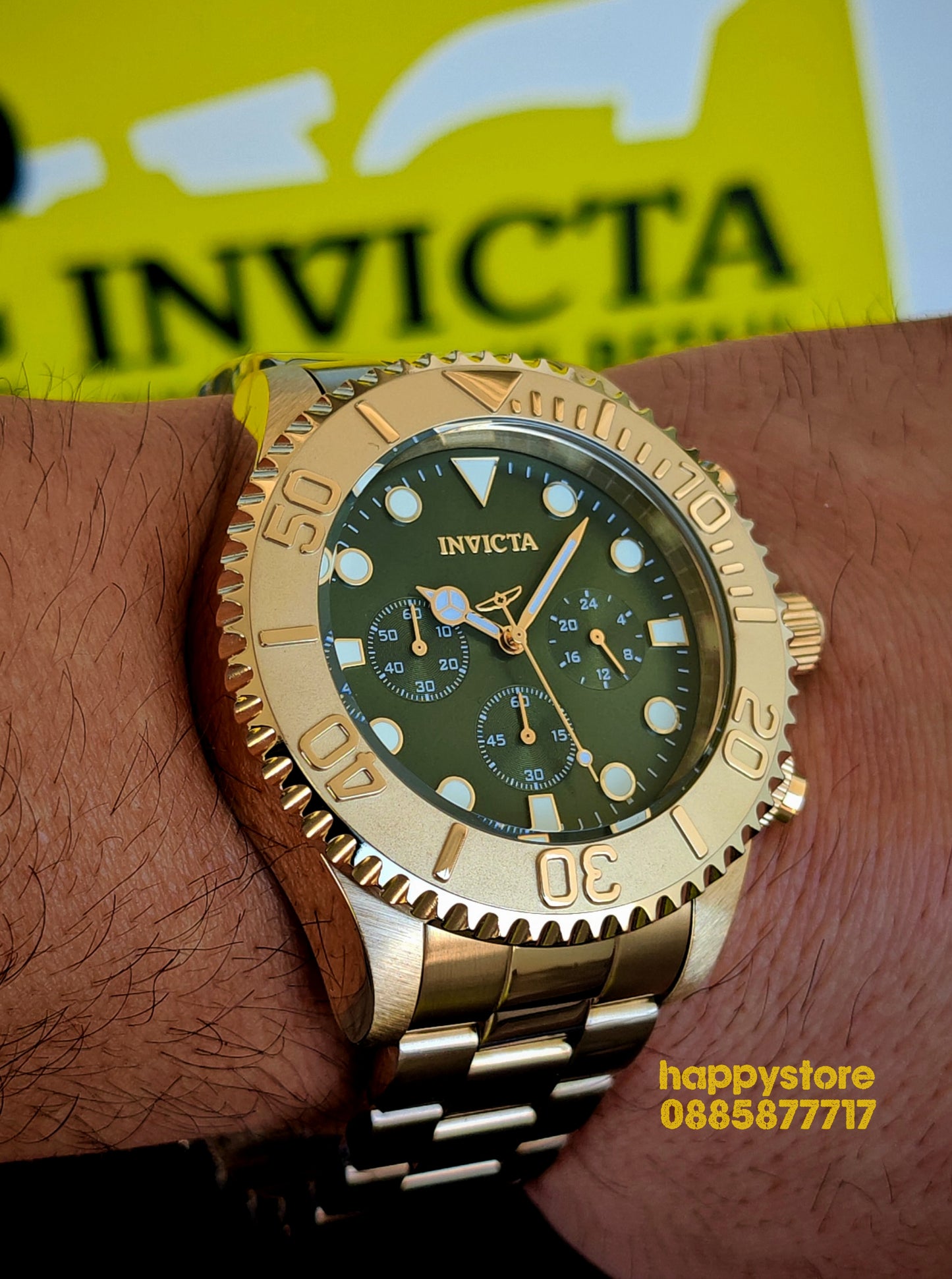 INVICTA Grand Diver green dial 52 mm