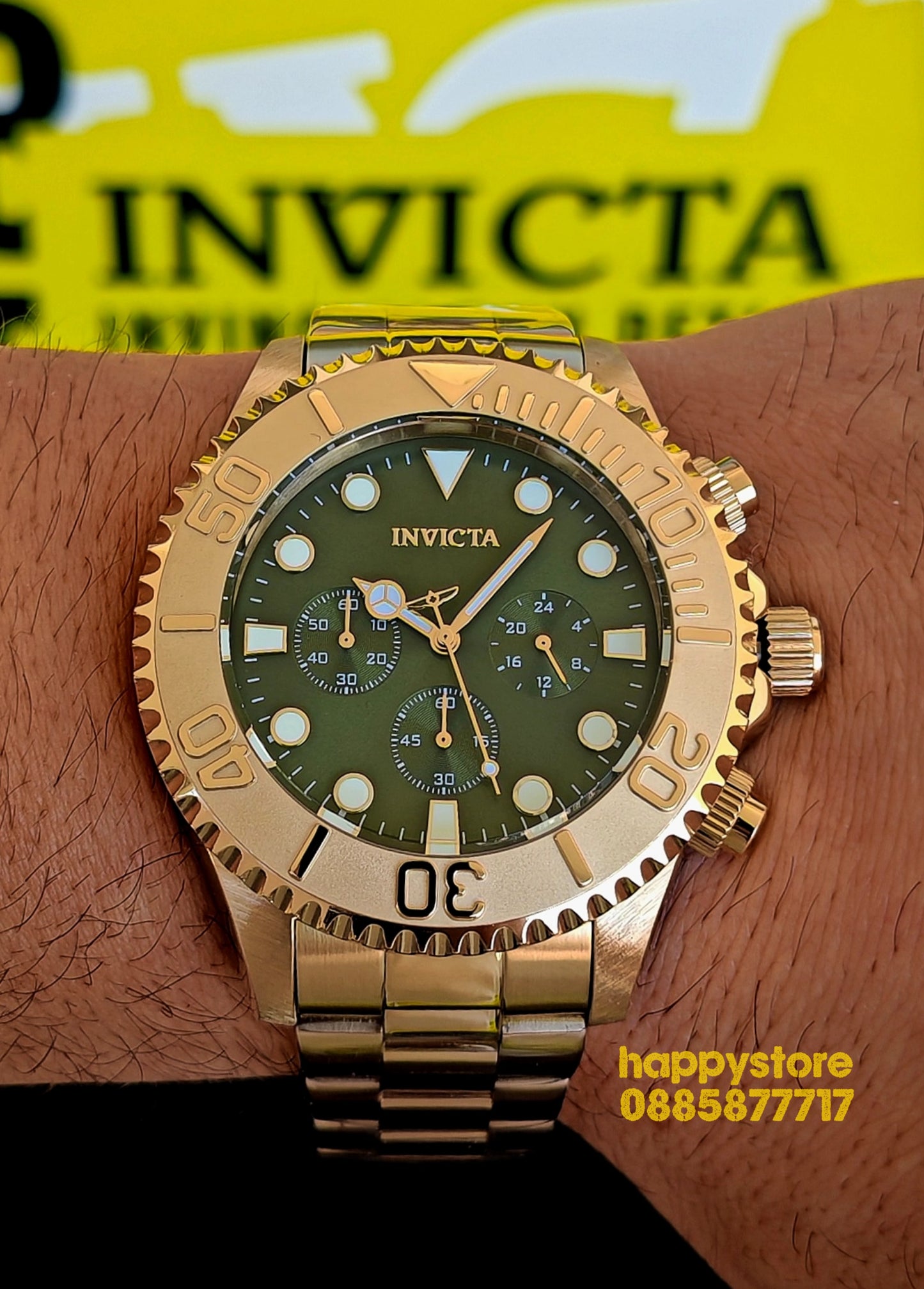 INVICTA Grand Diver green dial 52 mm