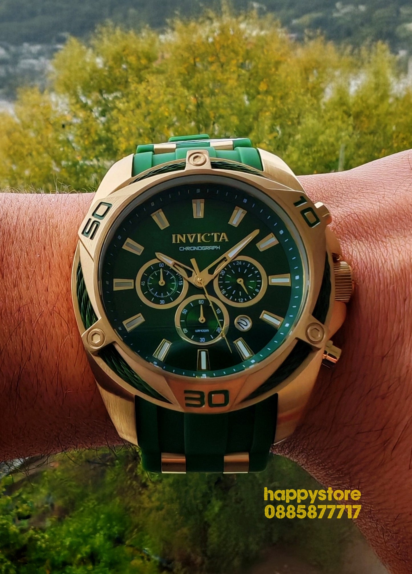 INVICTA Vanguard Green/Gold 50mm