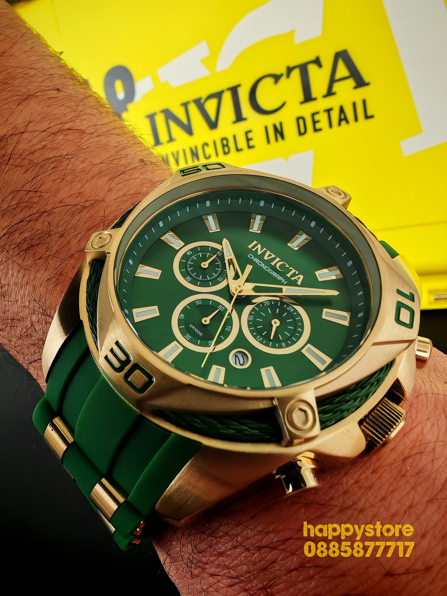 INVICTA Vanguard Green/Gold 50mm